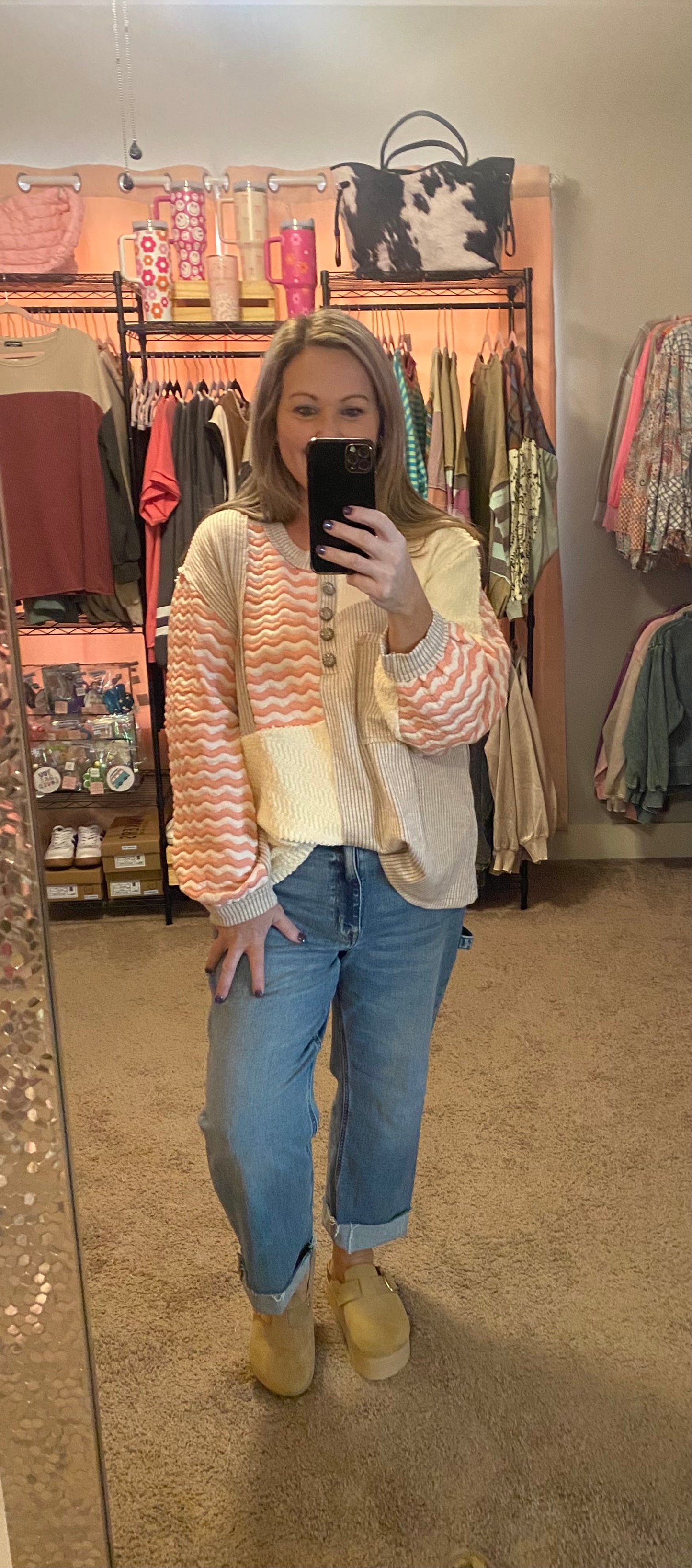 CARLI QUILTED PULLOVER