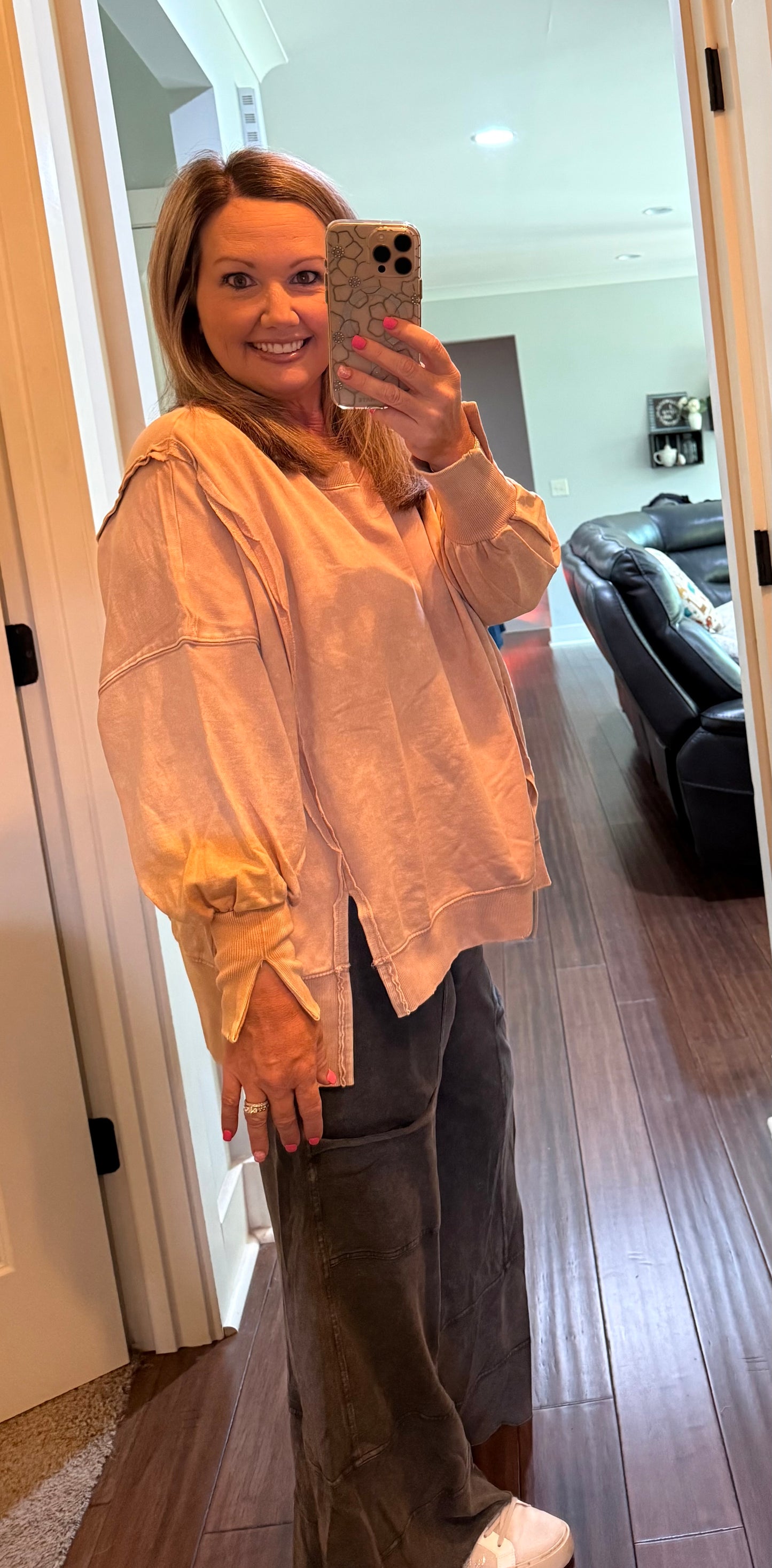HI-LOW FRENCH TERRY SWEATSHIRT