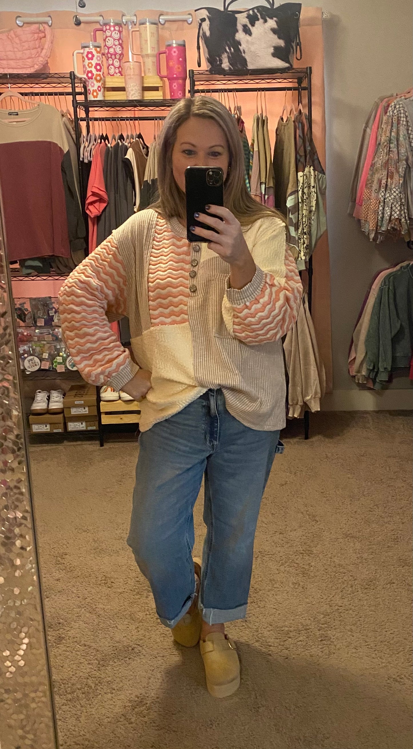 CARLI QUILTED PULLOVER