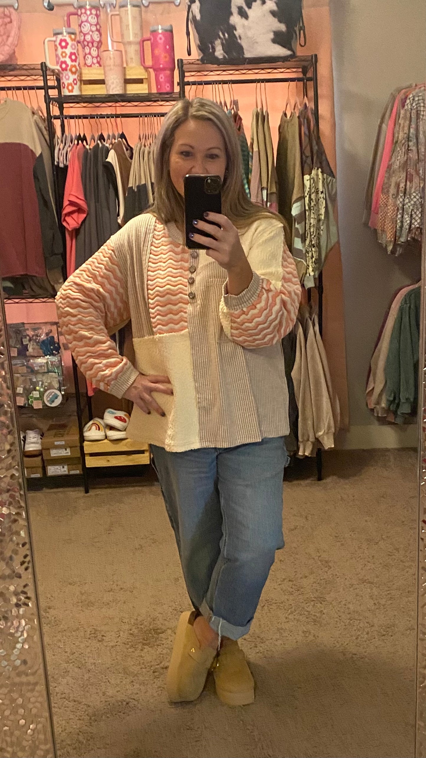 CARLI QUILTED PULLOVER