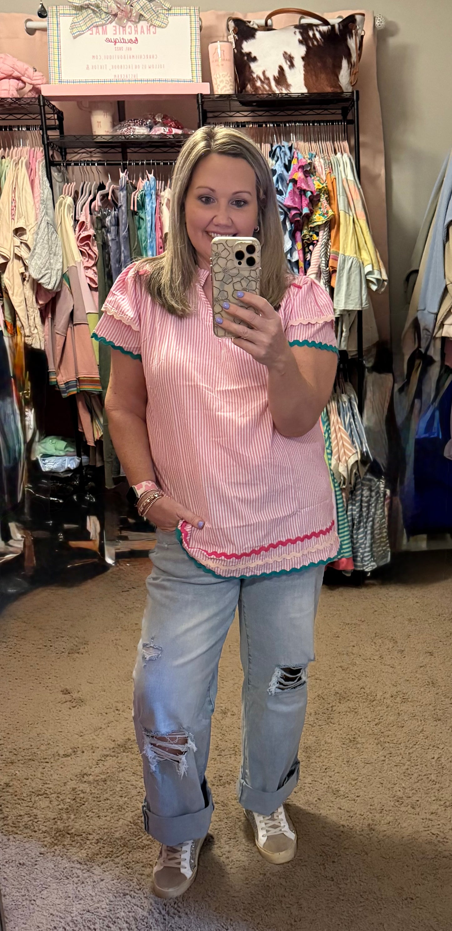 PENELOPE STRIPED BLOUSE