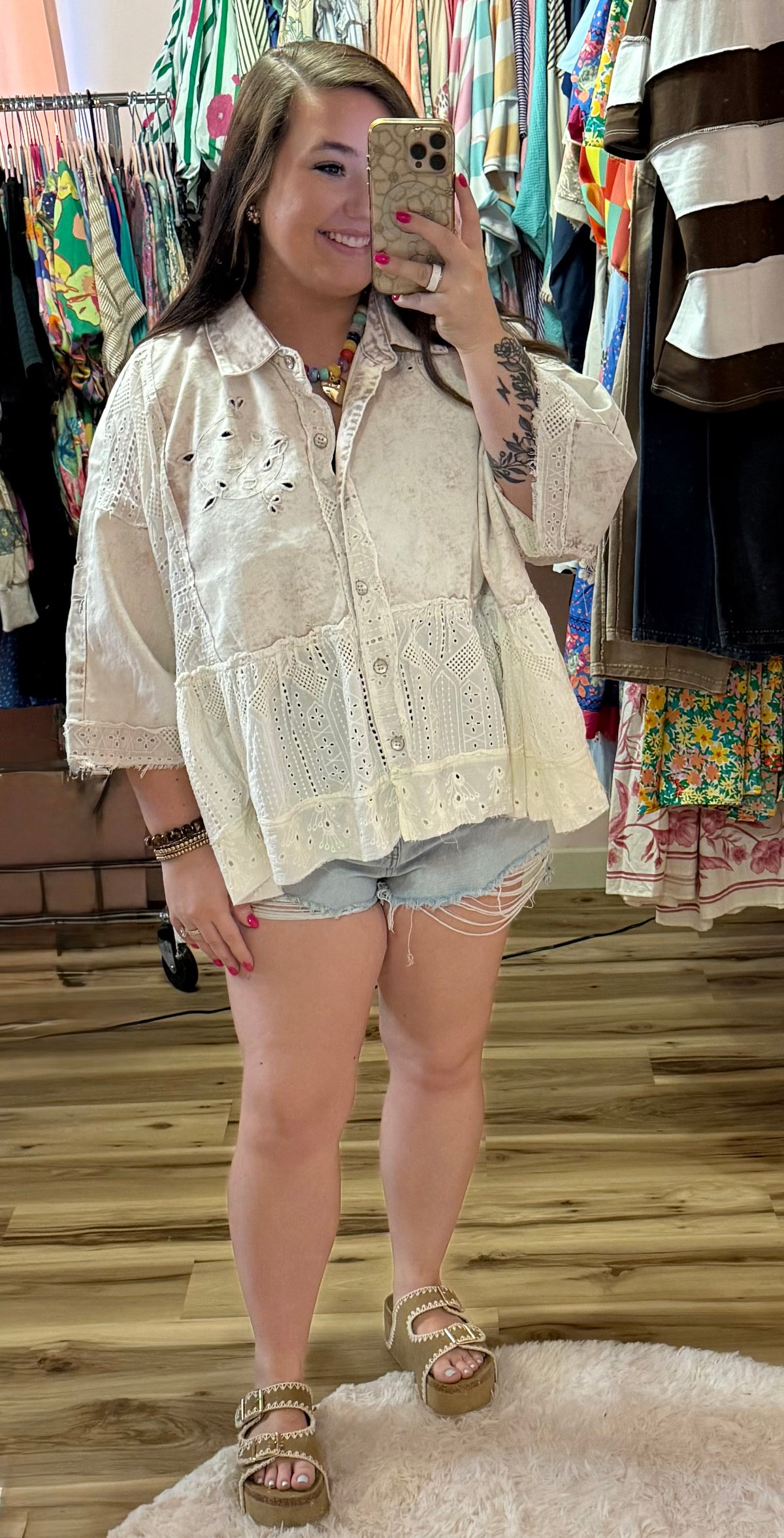 VINTAGE WASHED BUTTON UP