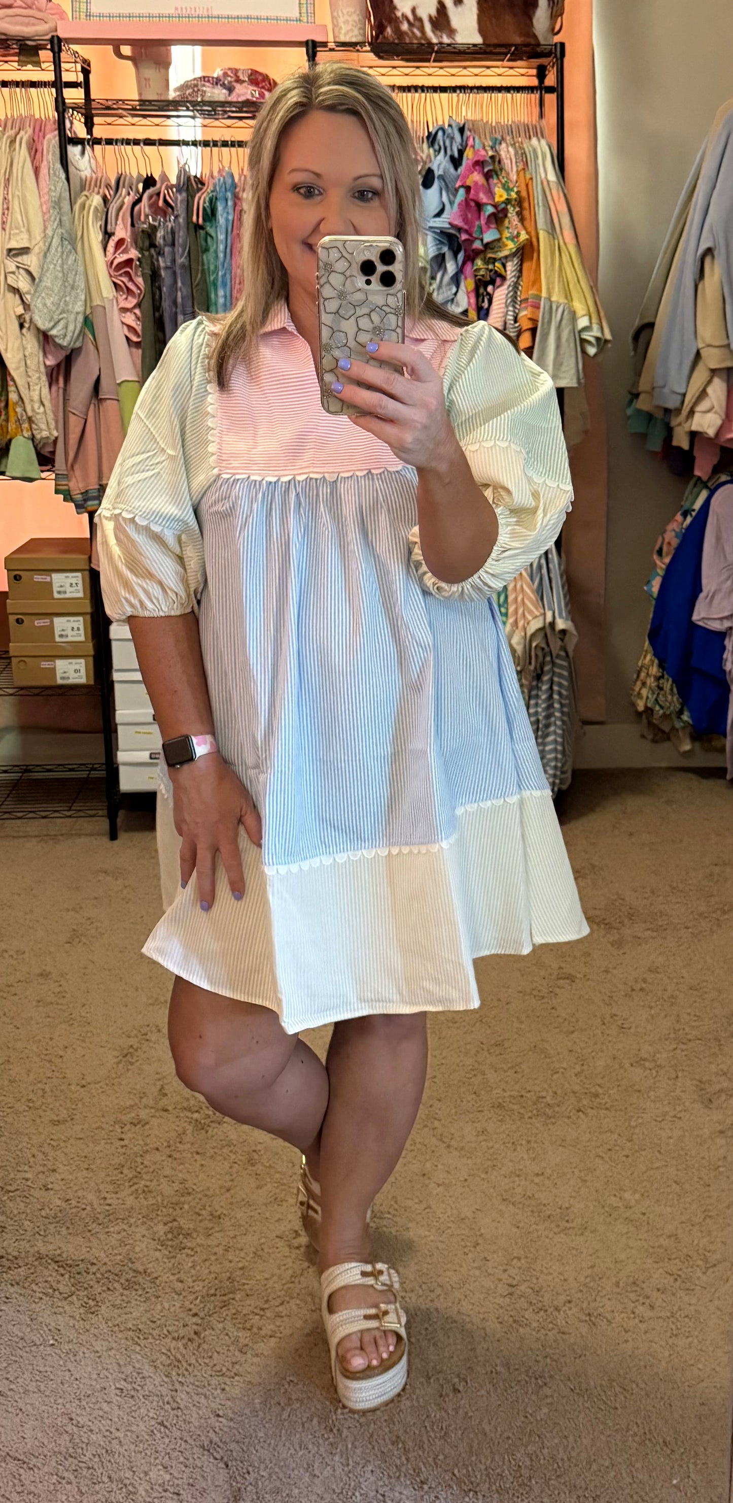 MAGNOLIA STRIPED DRESS