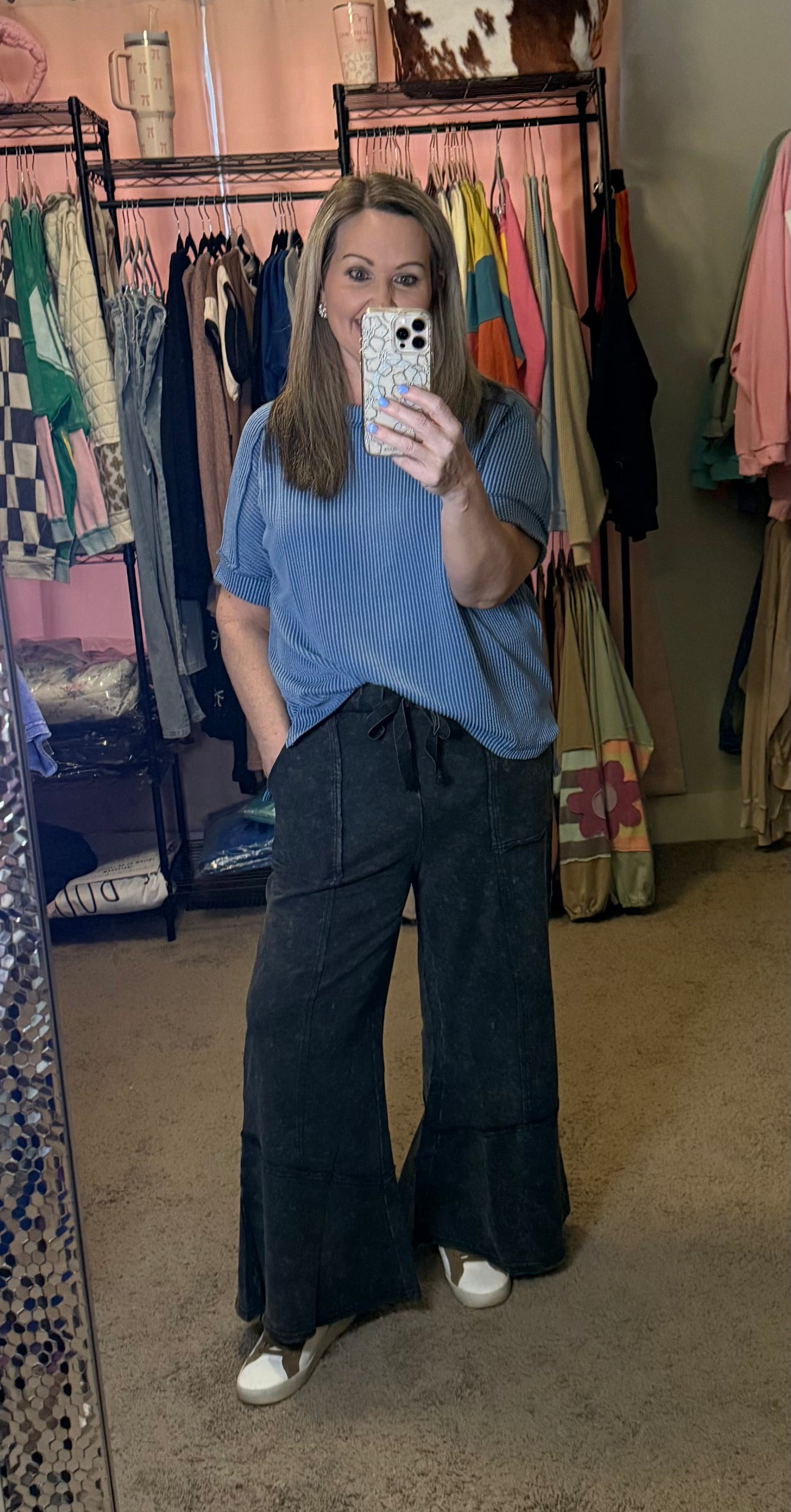MYRA CORDED RIB TOP