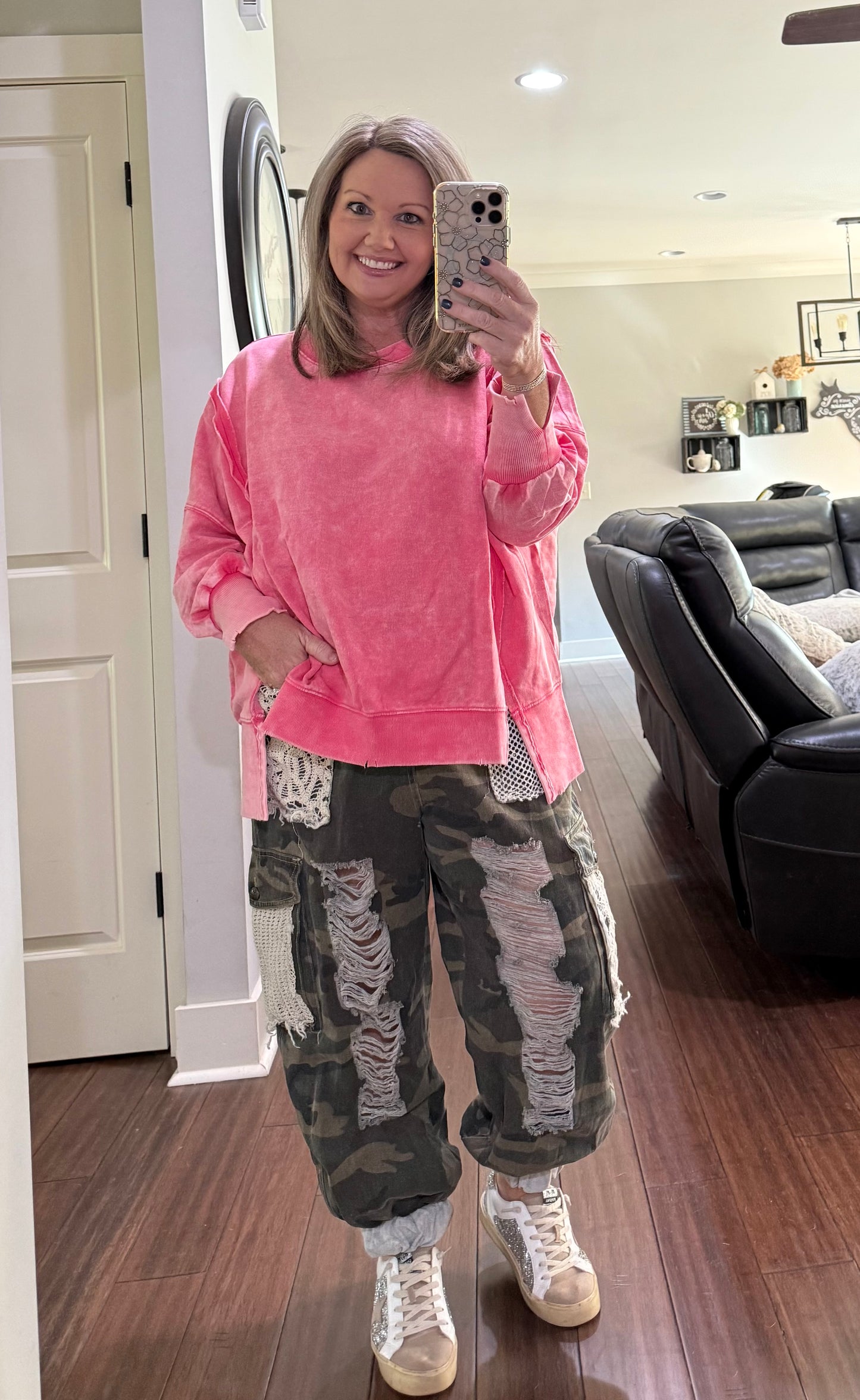 HI-LOW FRENCH TERRY SWEATSHIRT