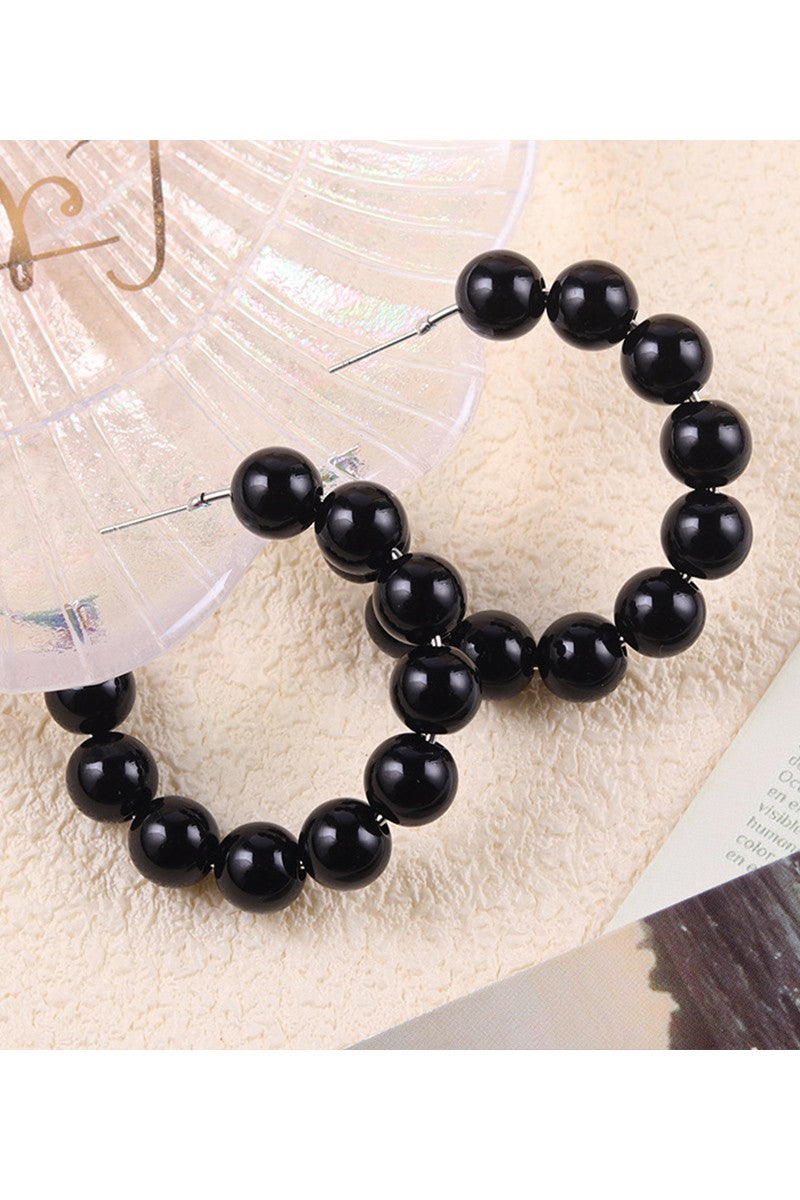 BEADED HOOP EARRINGS