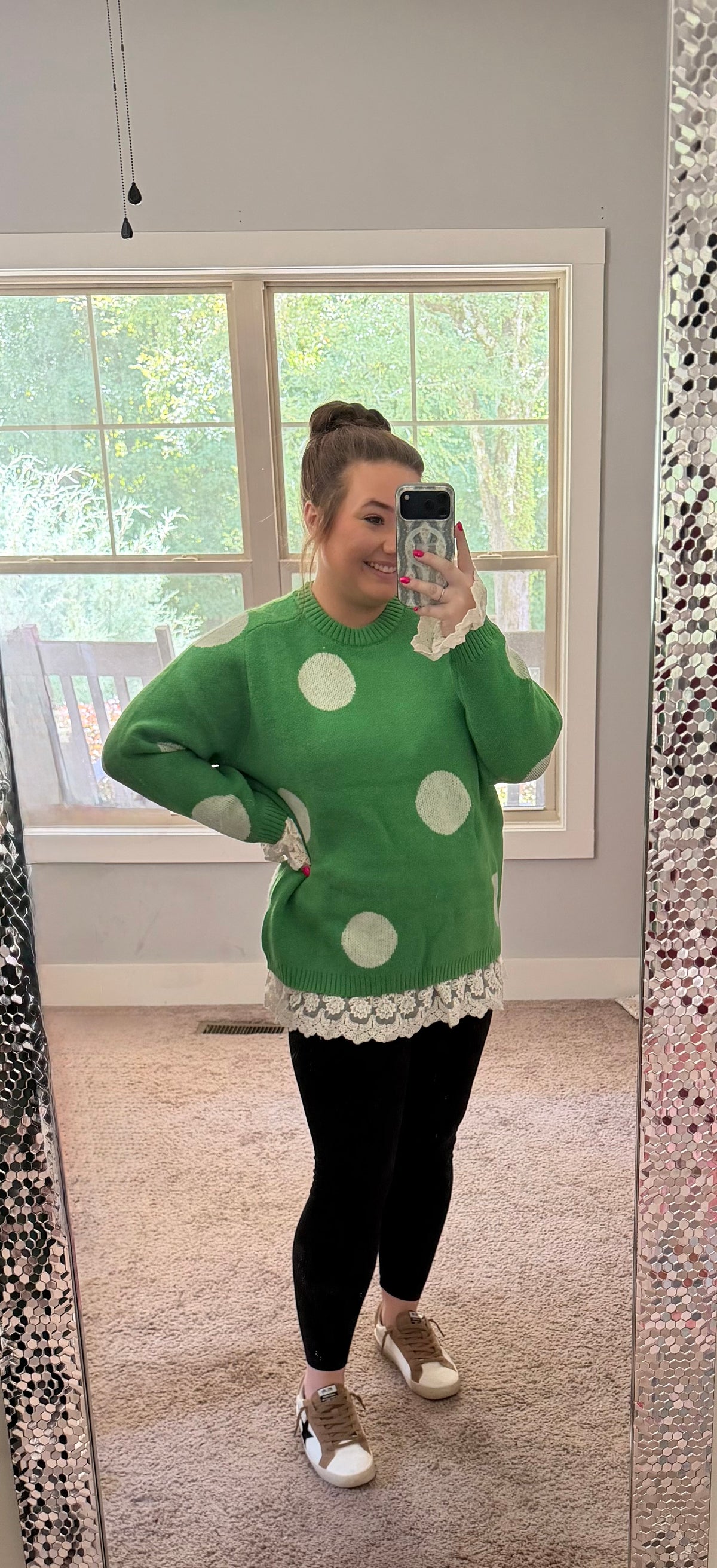 POLKA DOTS KNITTED SWEATER