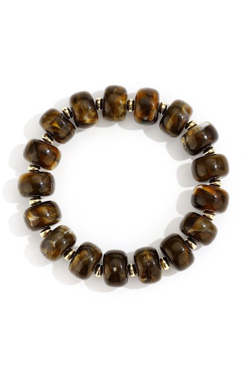 COLORFUL BEAD ELASTIC BRACELET