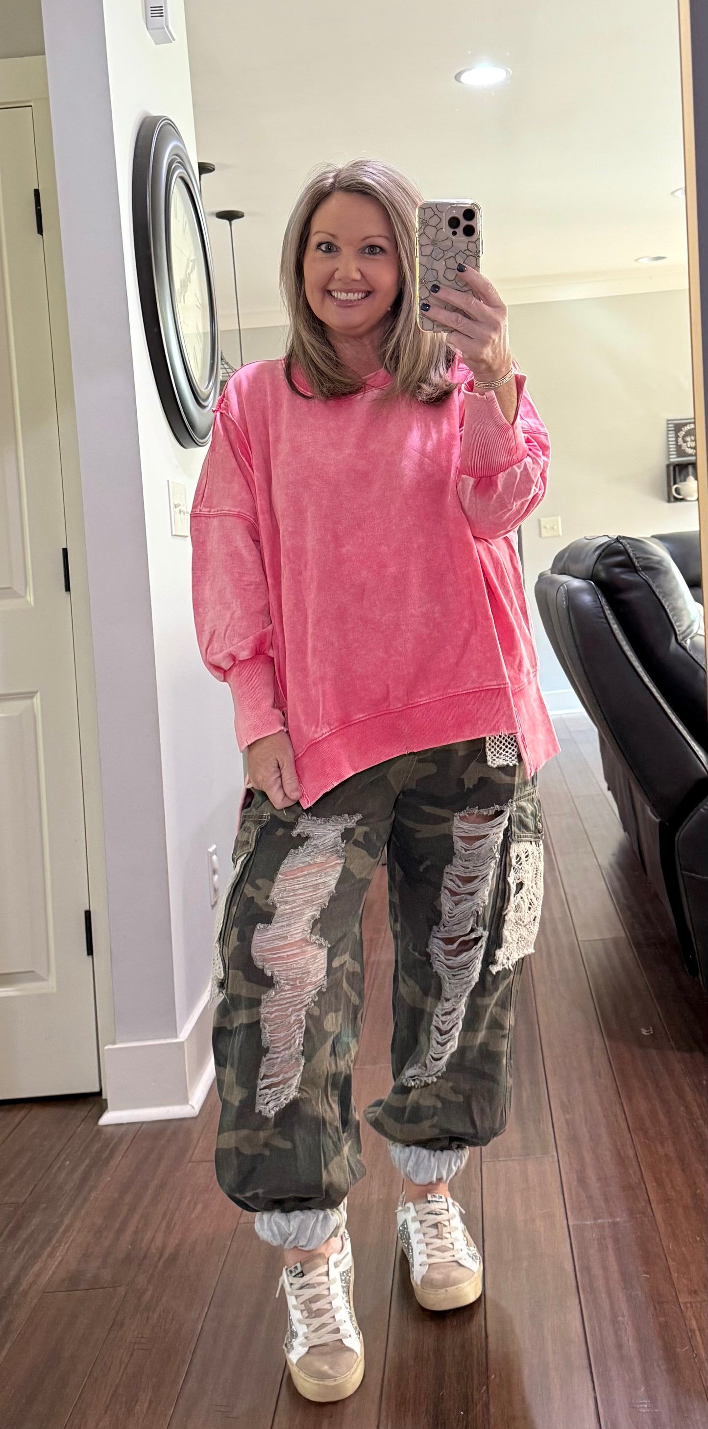 HI-LOW FRENCH TERRY SWEATSHIRT