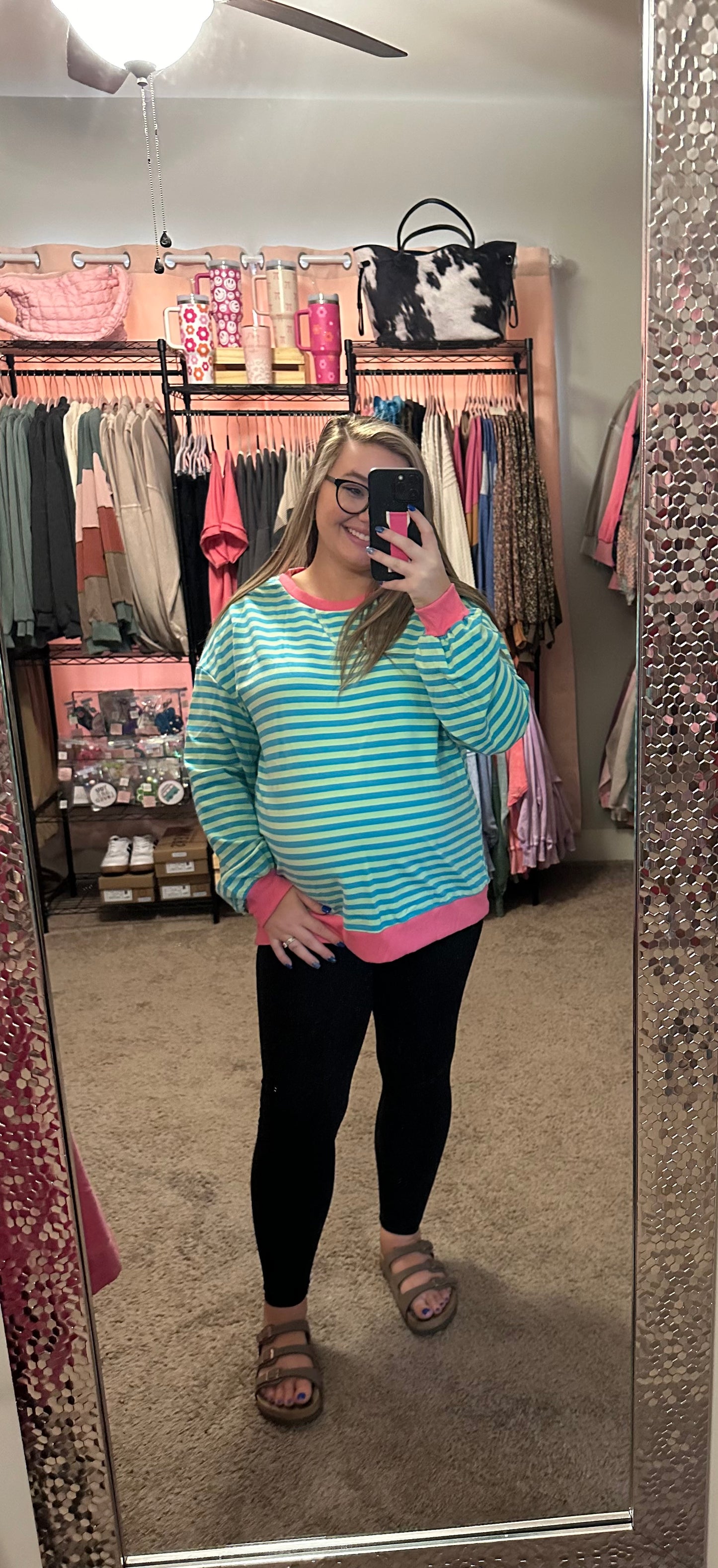 BELLA STRIPED PULLOVER