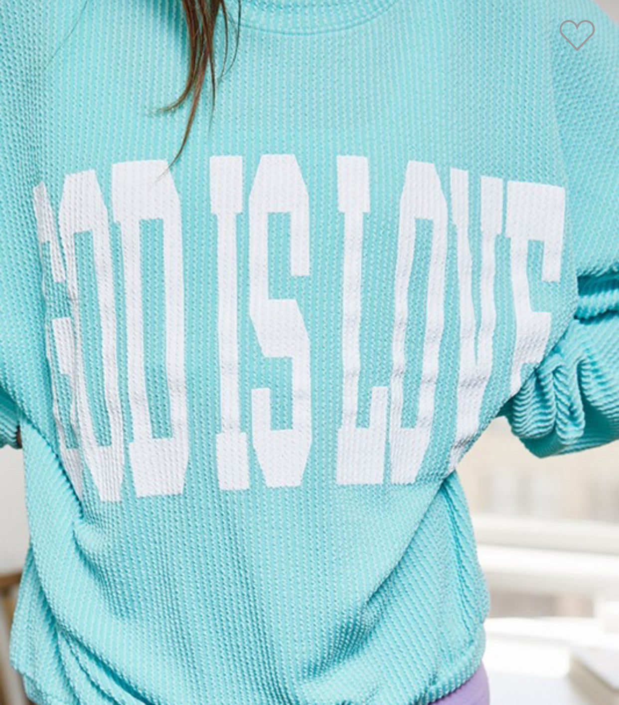 GOD IS LOVE RIBBED PULLOVER