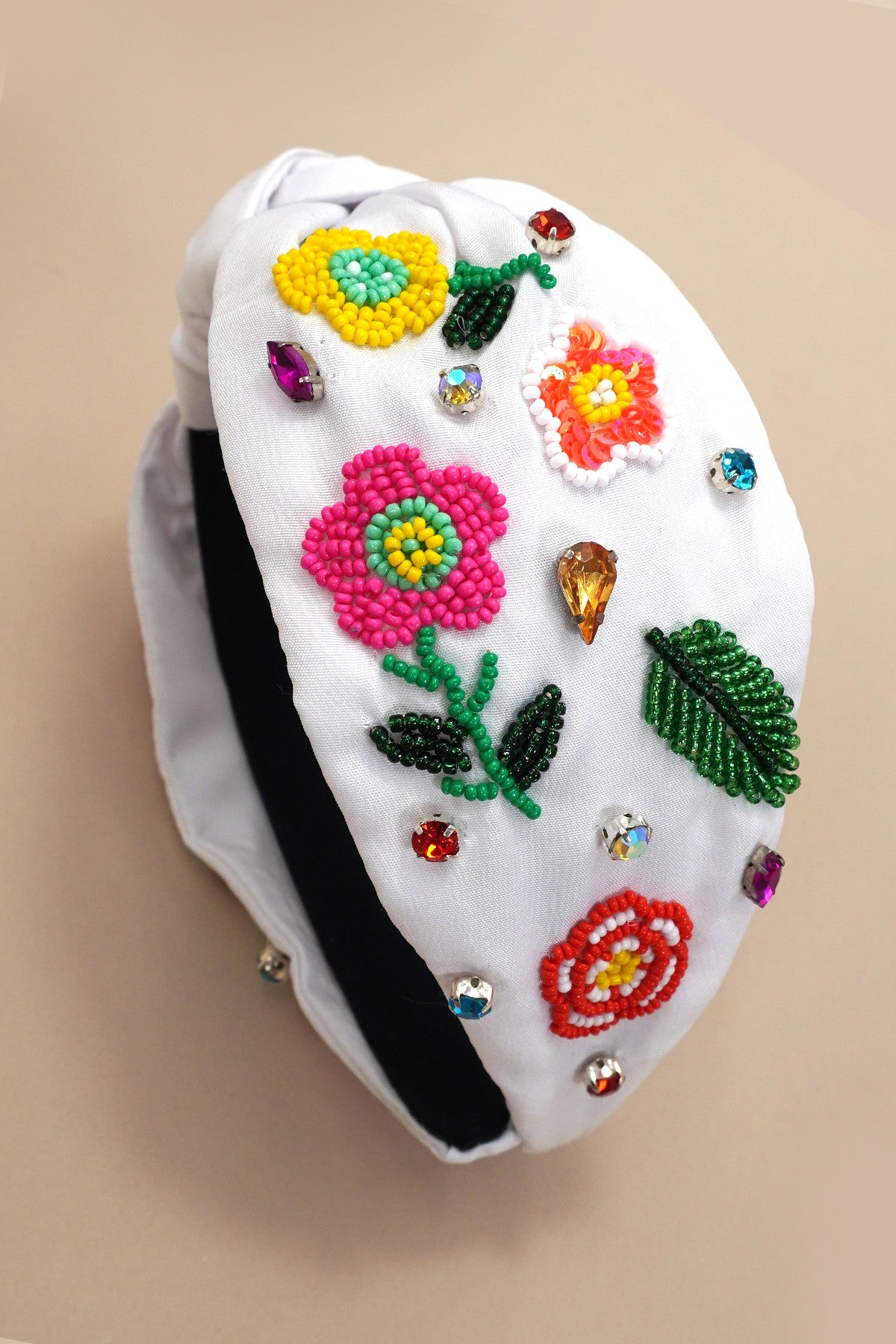 MULTI-PETAL SEED BEAD HEADBAND