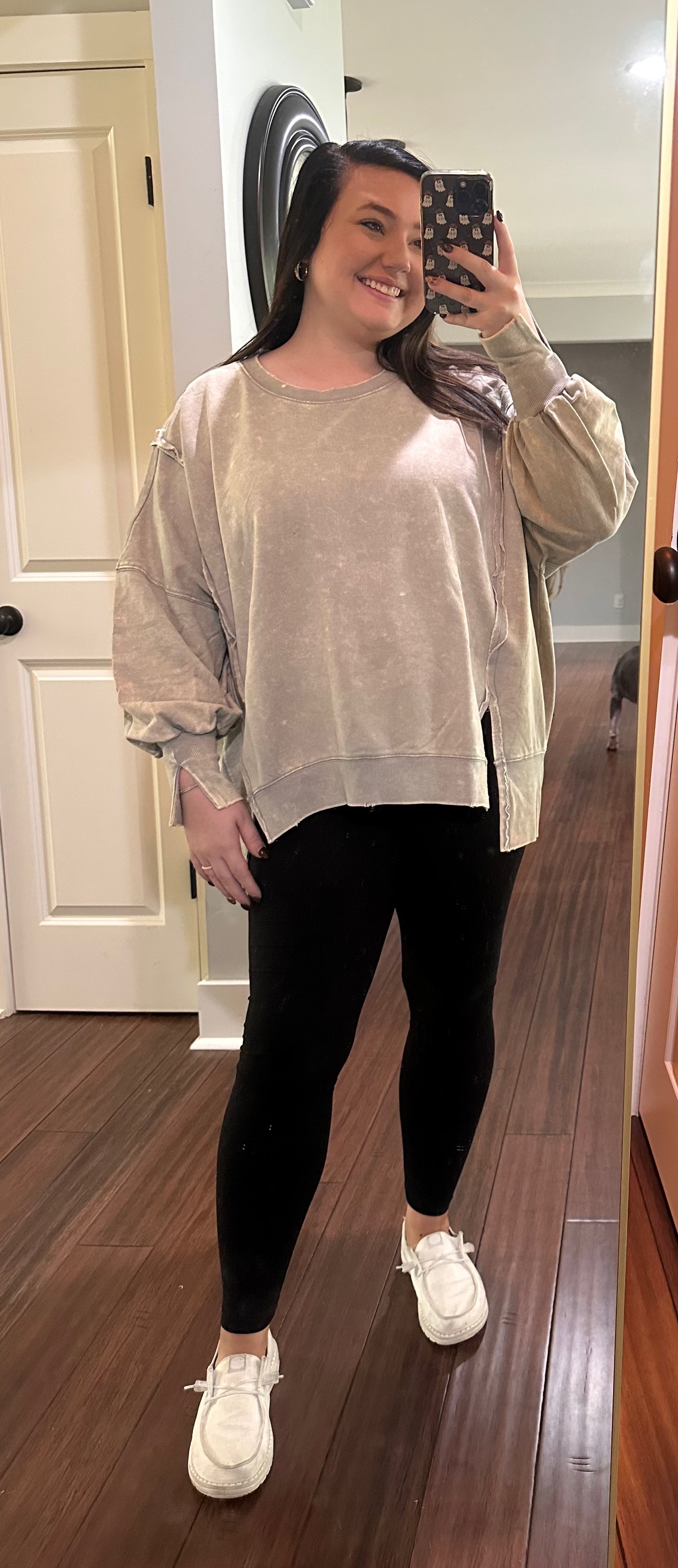 HI-LOW FRENCH TERRY SWEATSHIRT