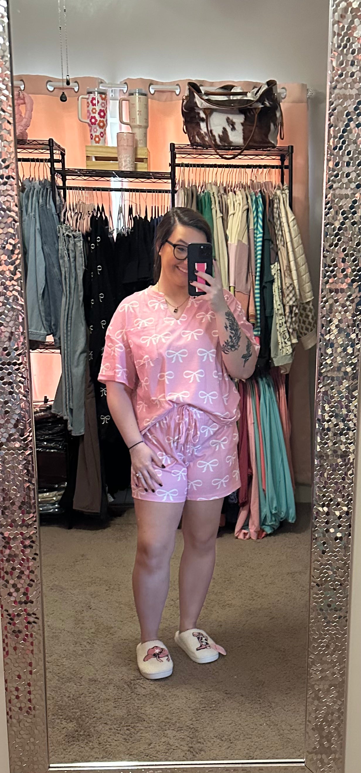 PRETTY IN PINK SHORT SET