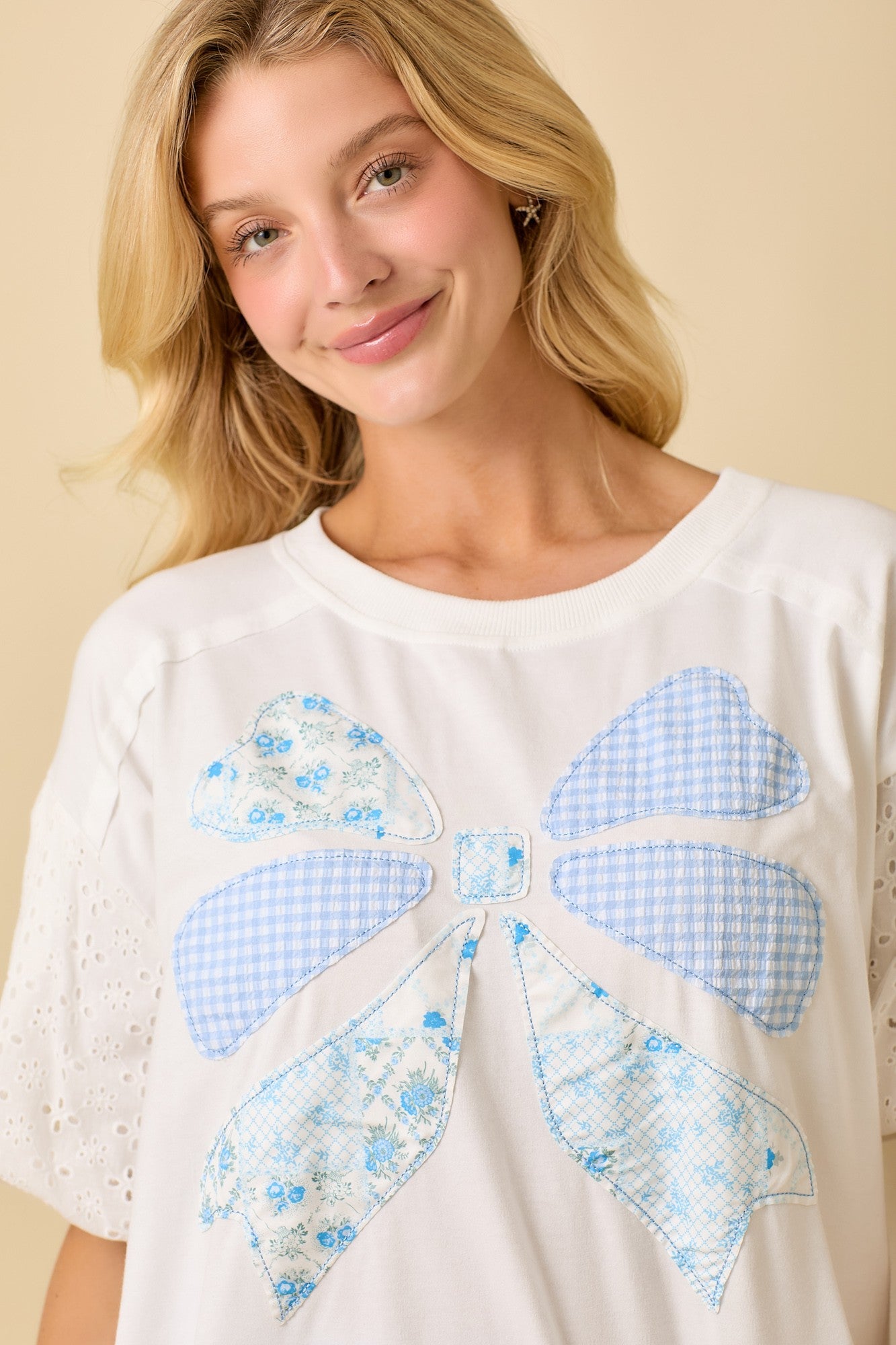 MARTIE PATCHWORK BOW TOP
