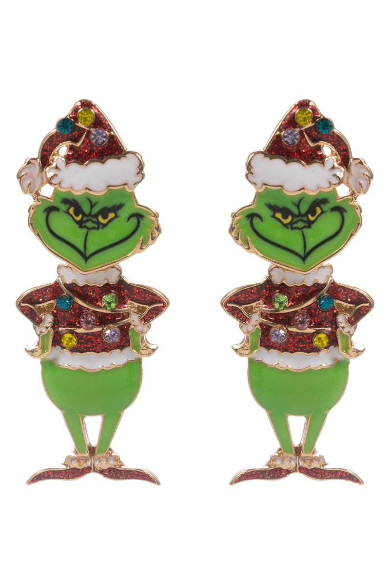 GRINCH SPARKLY EARRINGS