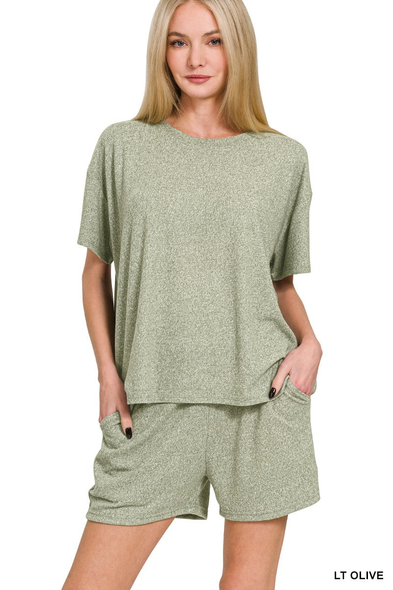 ADELINE MELANGE SHORT SET