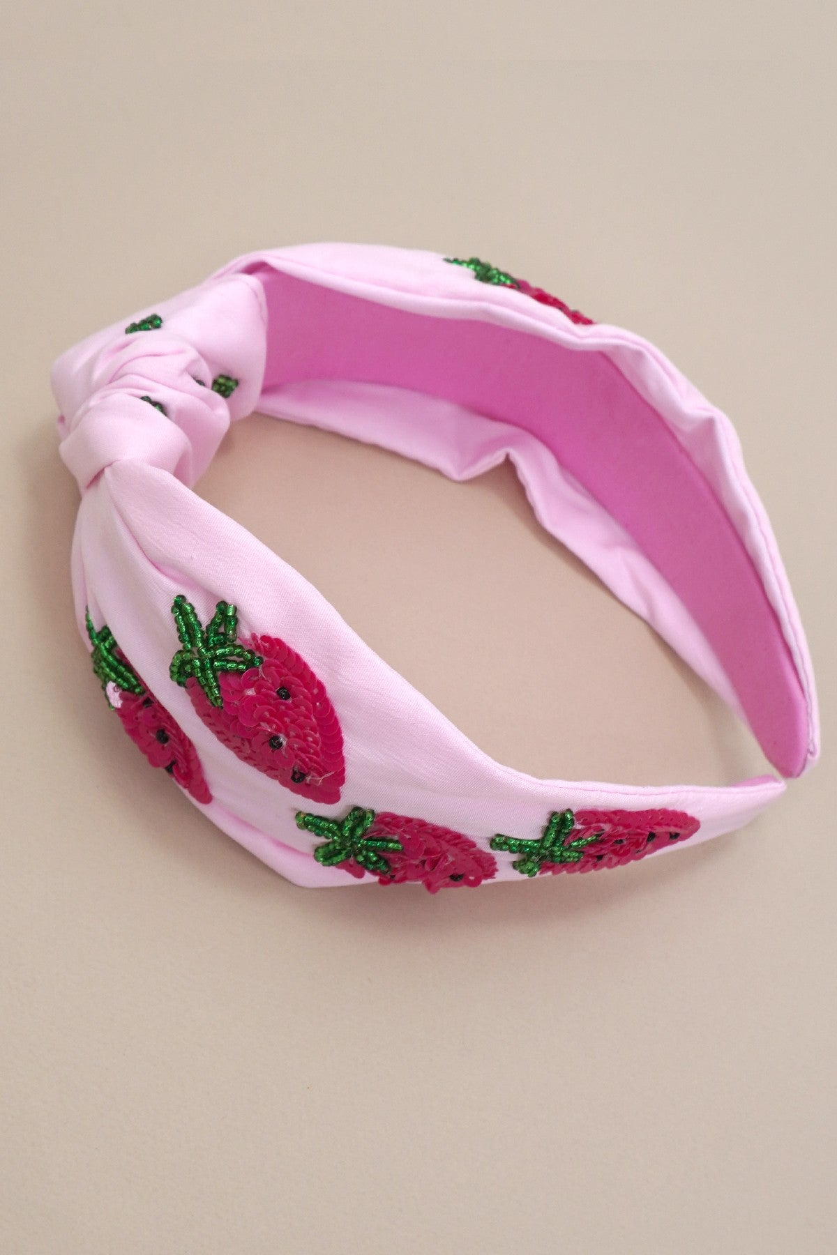 STRAWBERRY SEED BEAD HEADBAND