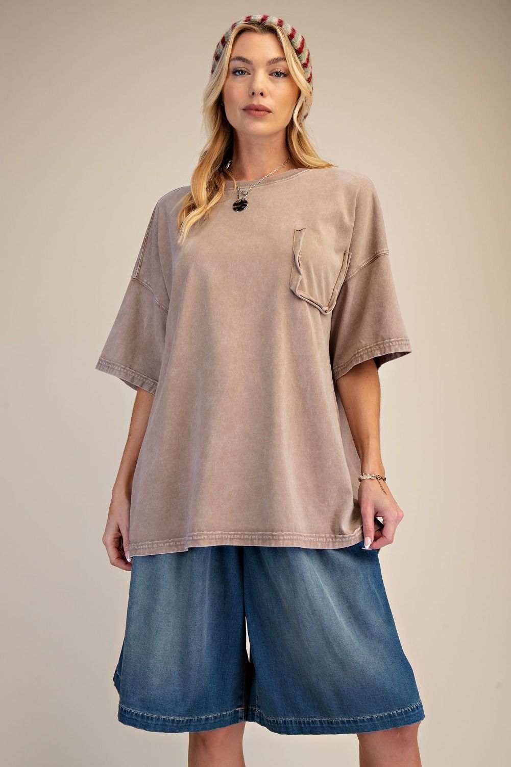 MINERAL WASHED JERSEY TUNIC