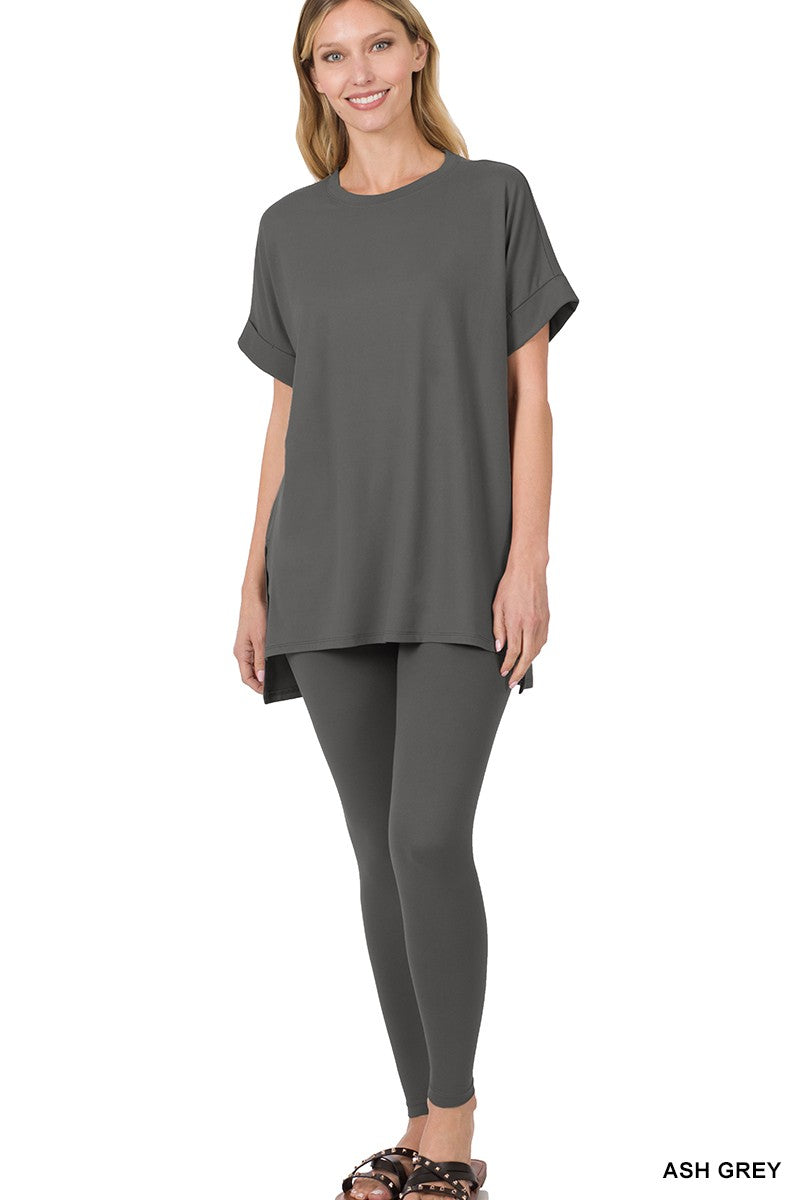 CURVY MARIA MICROFIBER SHORT SLEEVE SET