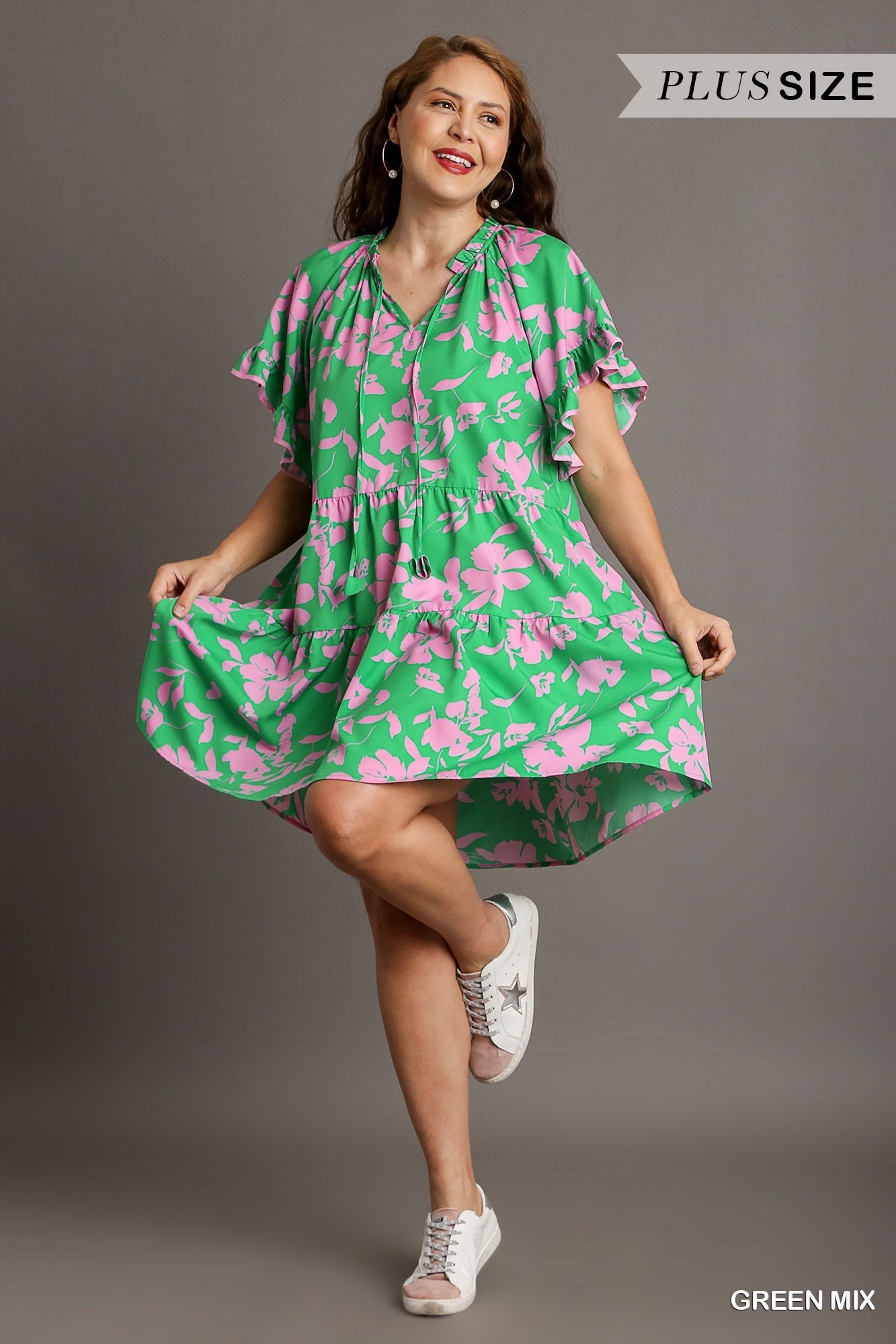 CURVY MAISIE FLORAL PRINT DRESS