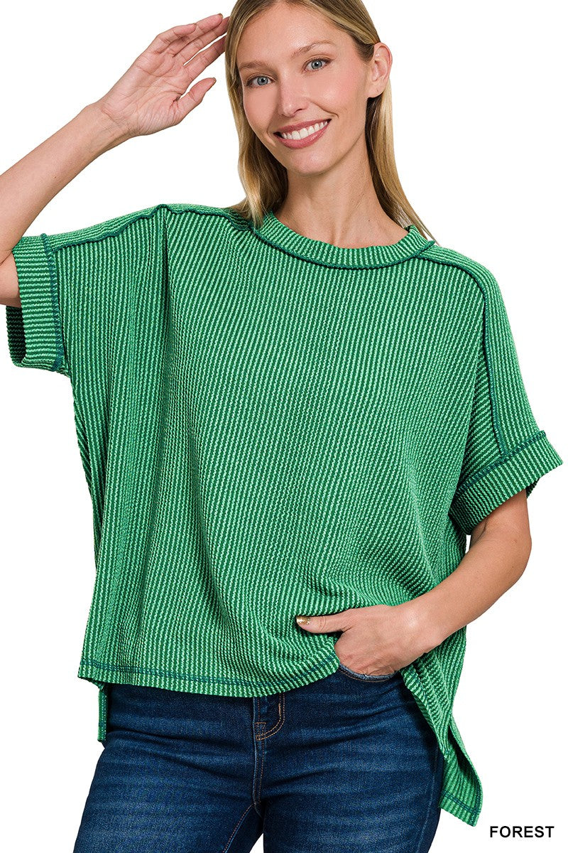 MYRA CORDED RIB TOP