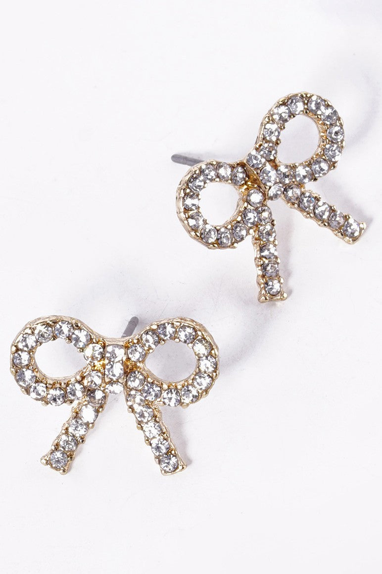 RIBBON STUD EARRINGS