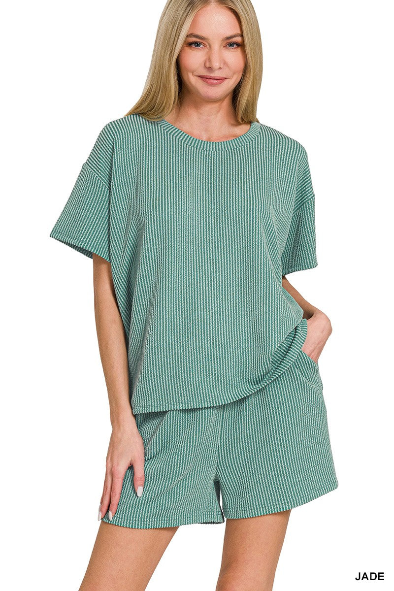 KENNEDY RIBBED SHORT SET