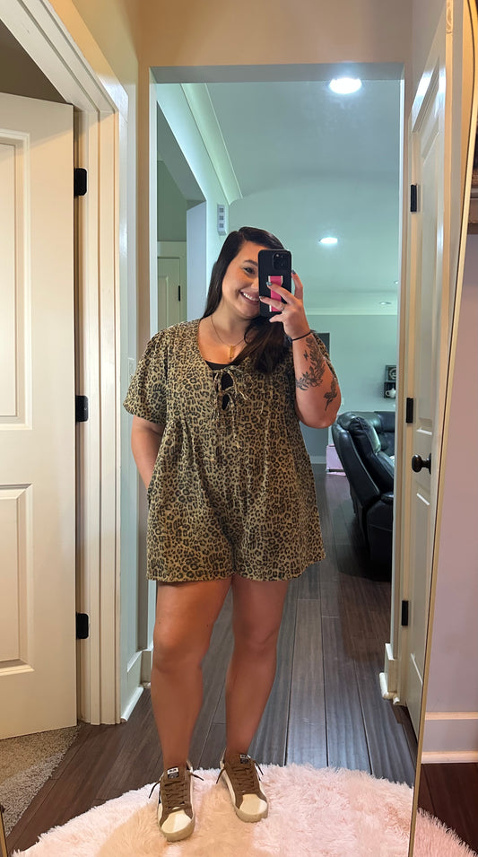 LEOPARD ROMPER