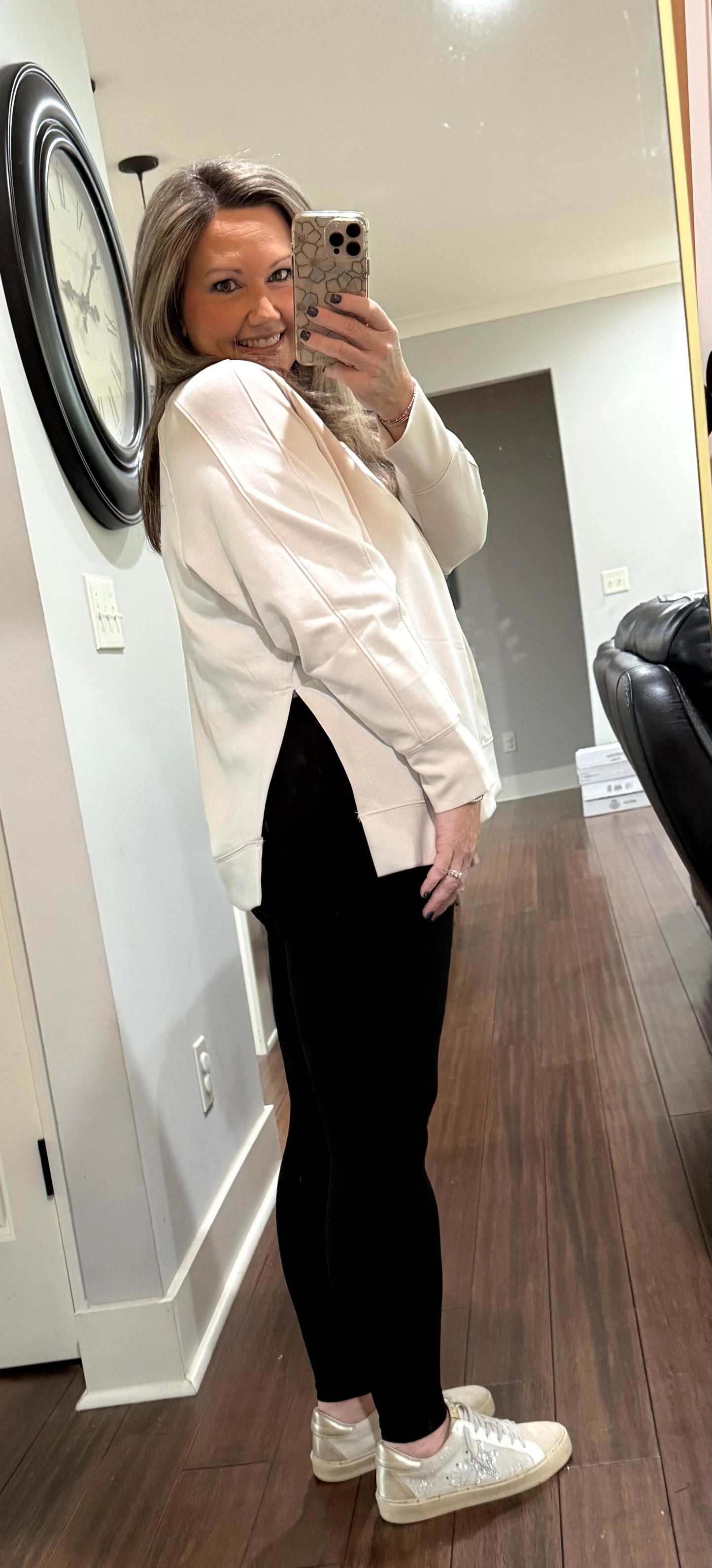 AIMEE SCUBA PULLOVER WITH SIDE SLITS  **REGULAR AND CURVY**