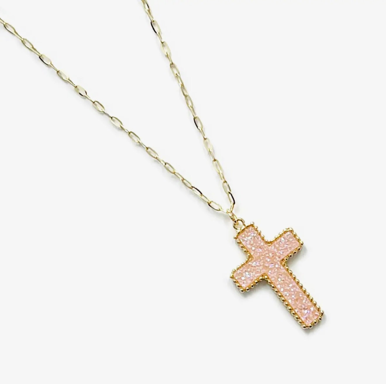 DRUZY CROSS NECKLACE