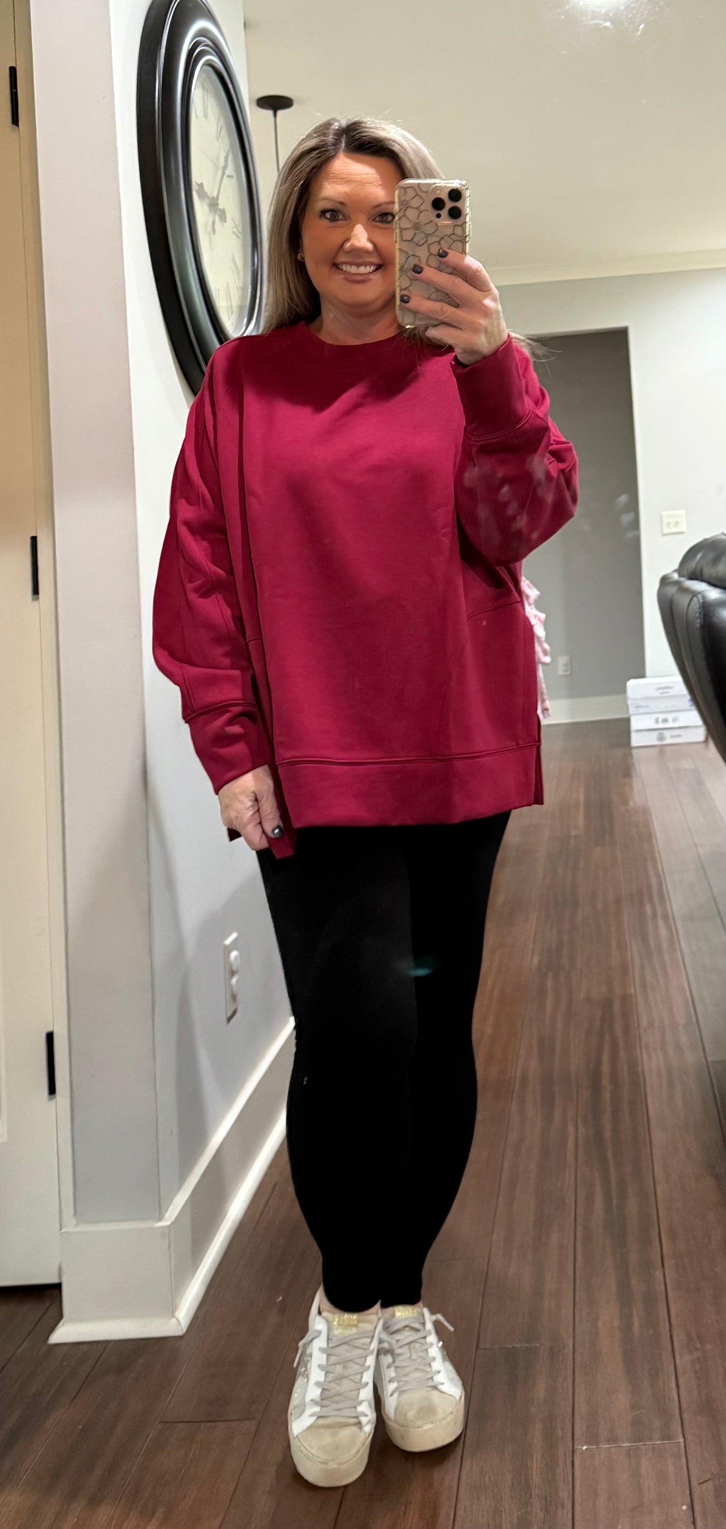 AIMEE SCUBA PULLOVER WITH SIDE SLITS  **REGULAR AND CURVY**