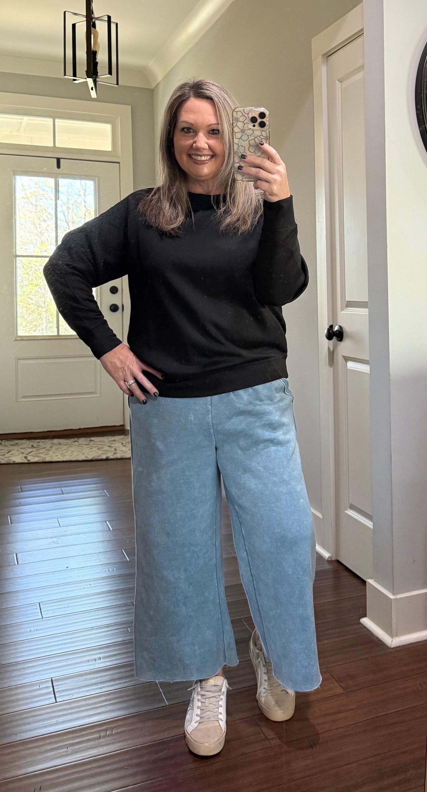 ACID WASH PALAZZO PANTS