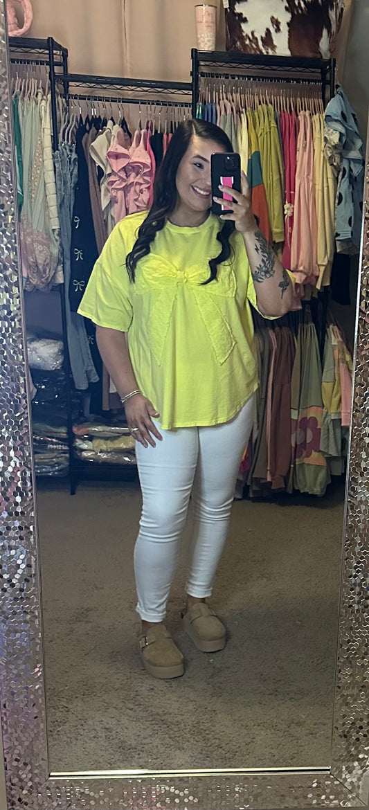 JUNE BOW RIBBON TOP