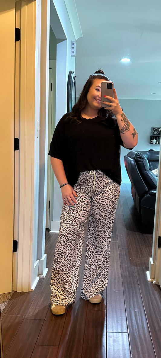LEOPARD CASUAL PANTS