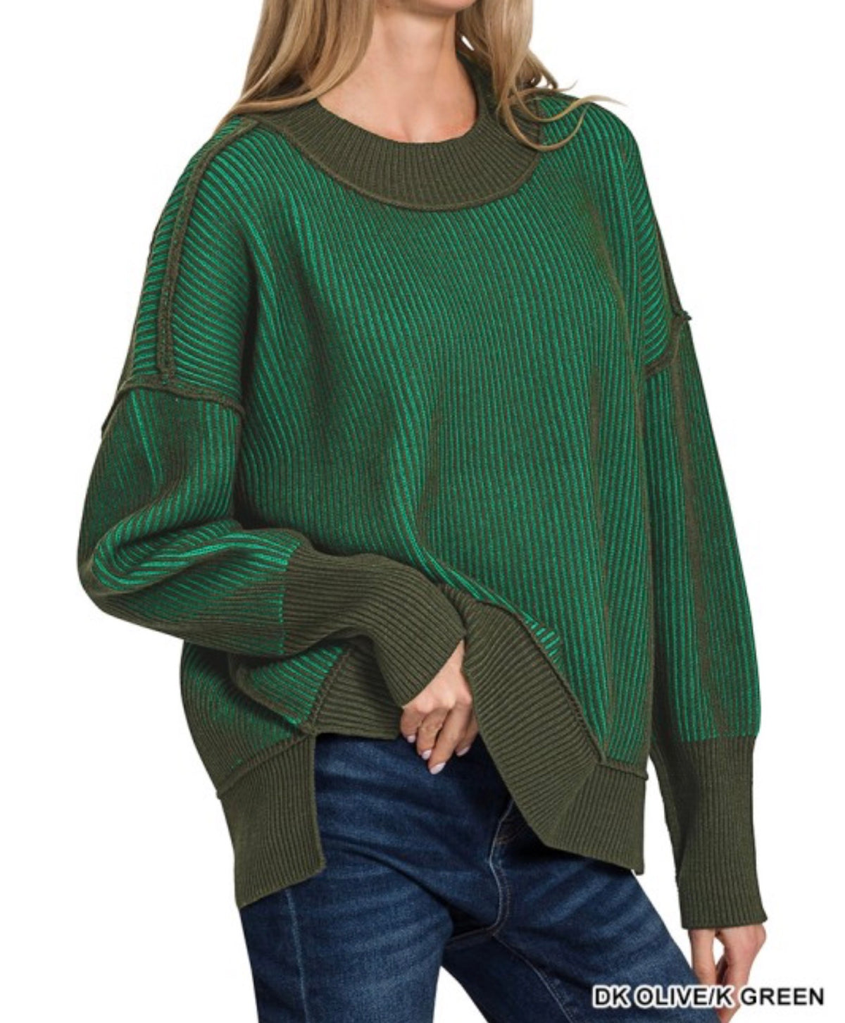 GRETA TWO TONED SWEATER