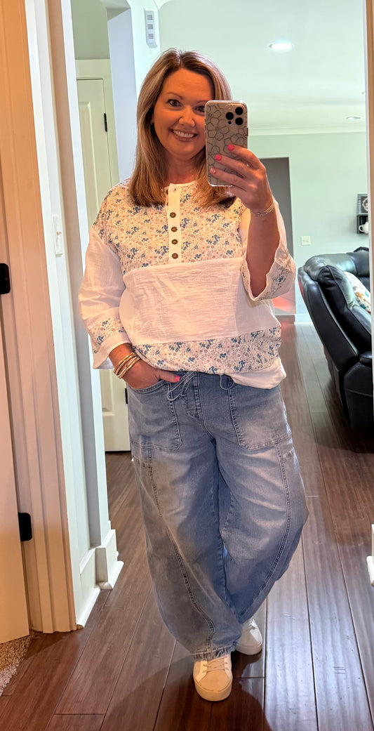PAPER BAG WAIST BARREL JEANS