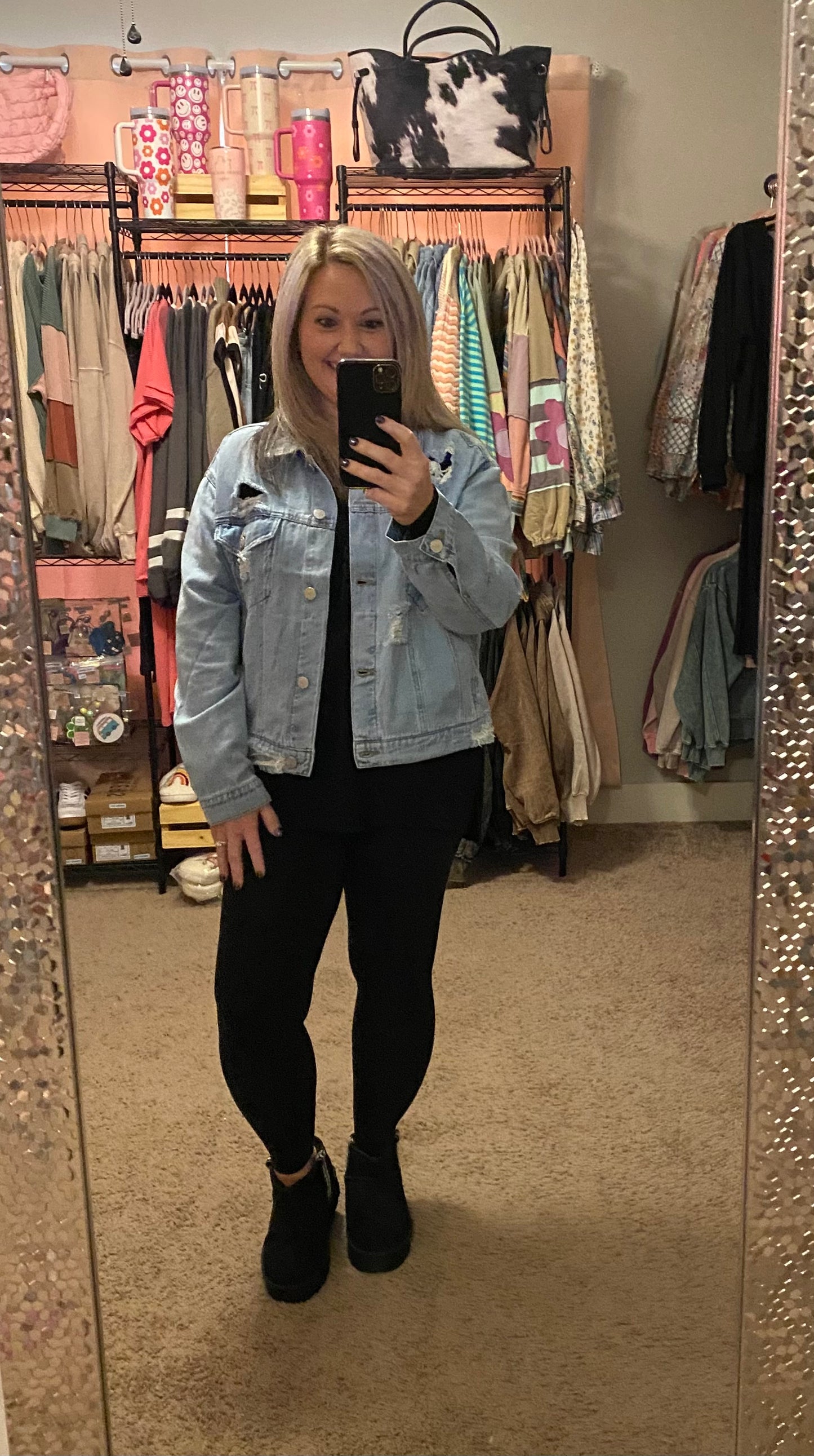 RISEN DISTRESSED CROP JACKET