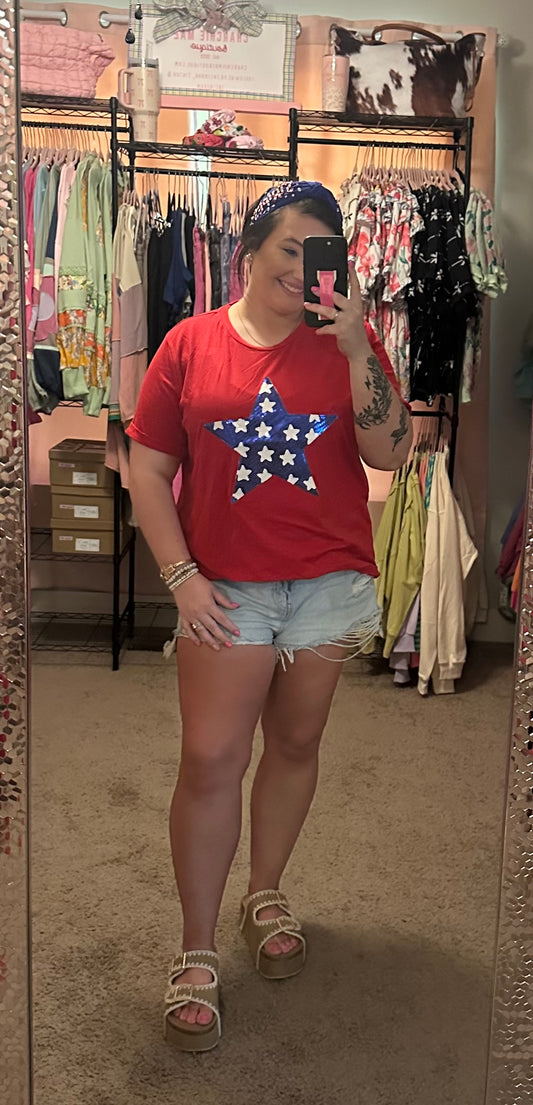 SEQUIN STAR TOP