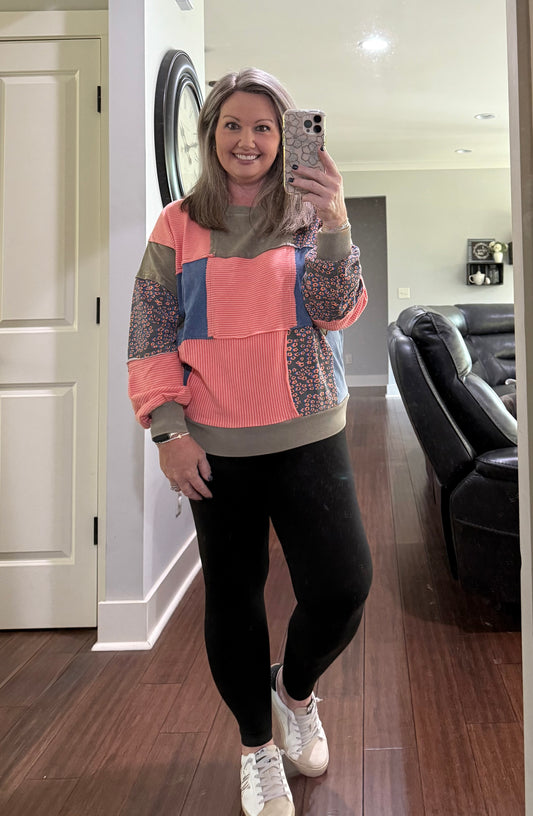 NADIA PATCHWORK PULLOVER