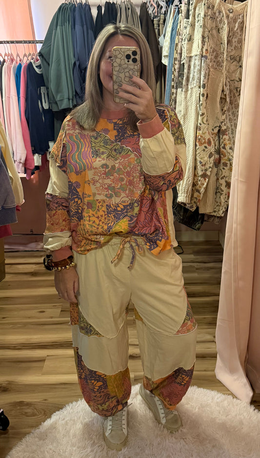 PATCHWORK PRINT TERRY SET