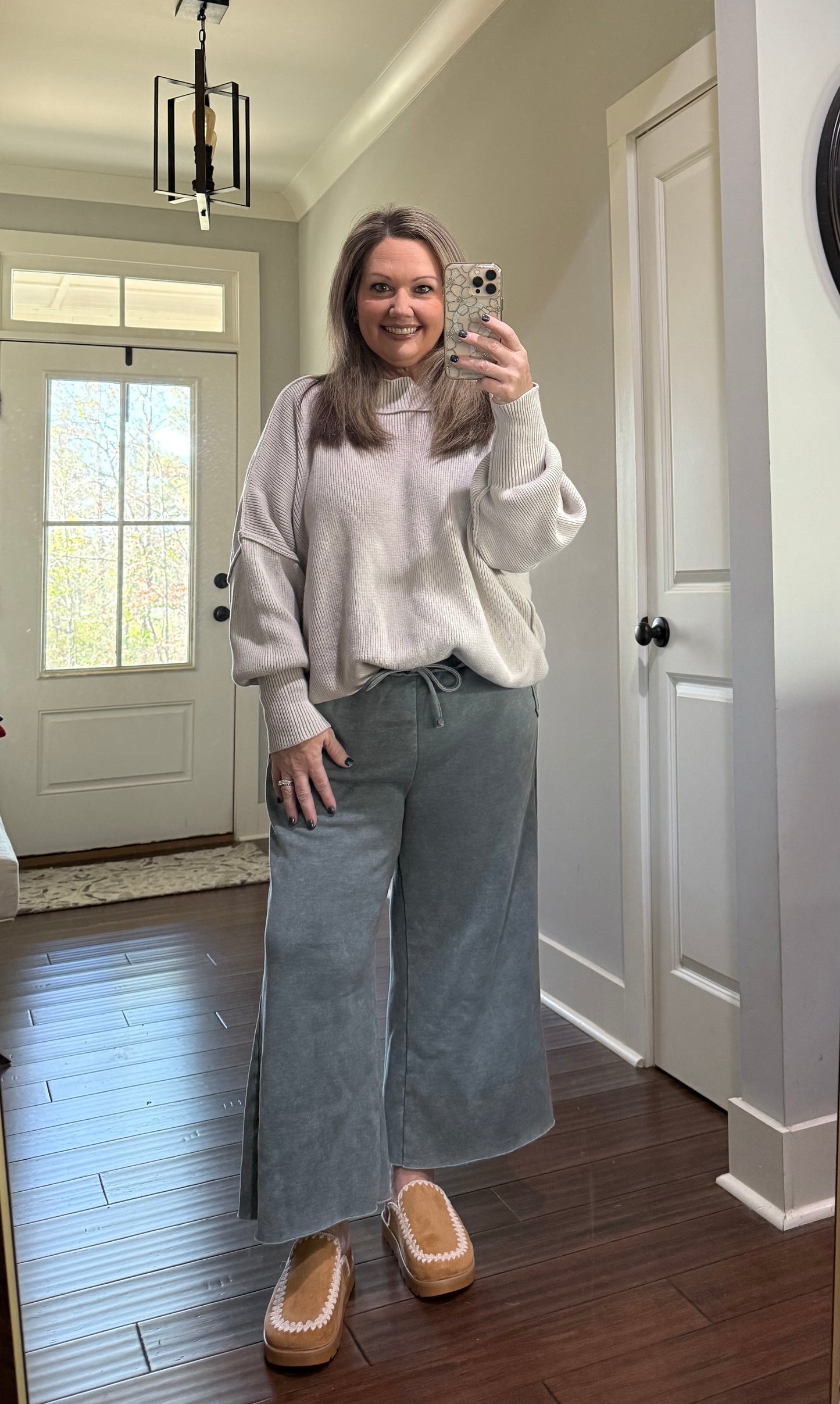 ACID WASH PALAZZO PANTS