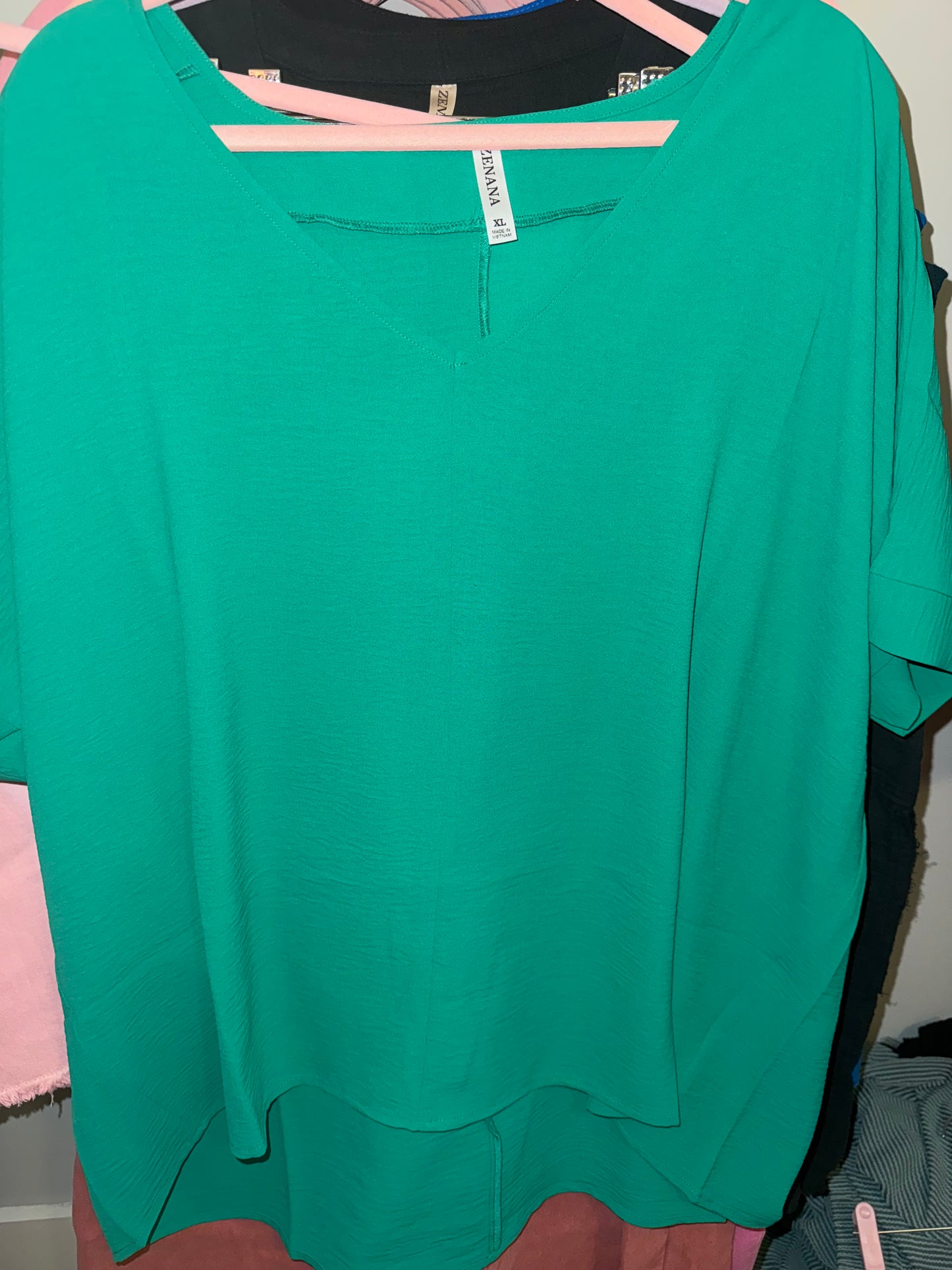 Woven Dolman Sleeve Top