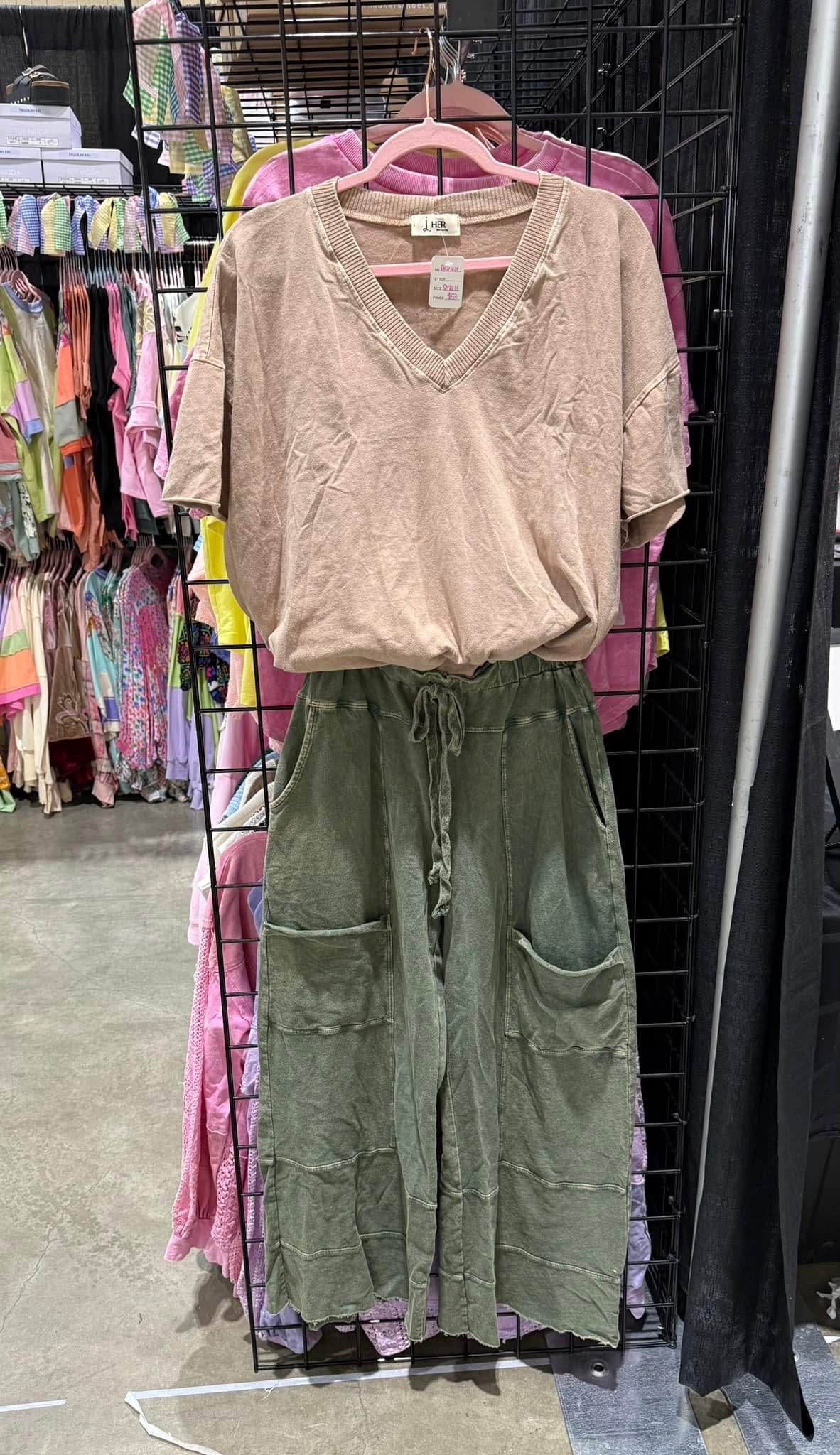 BIRDIE MINERAL WASH PANTS