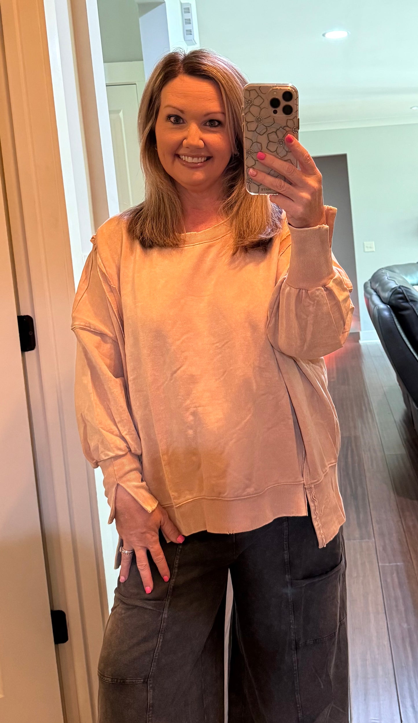 HI-LOW FRENCH TERRY SWEATSHIRT