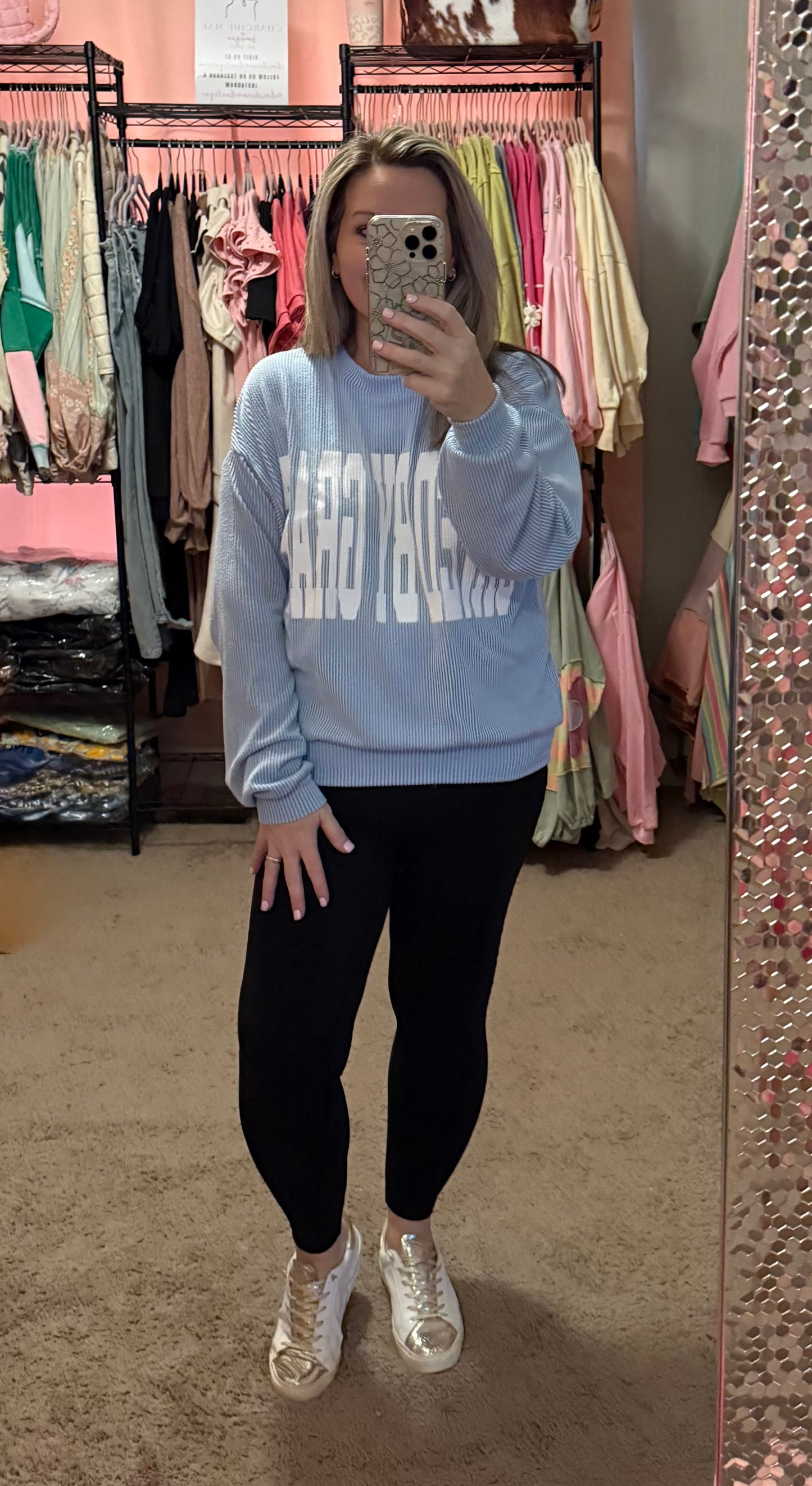 SAVED BY GRACE Graphic Sweatshirt Top