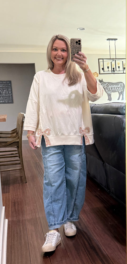 BOW HEM PULLOVER