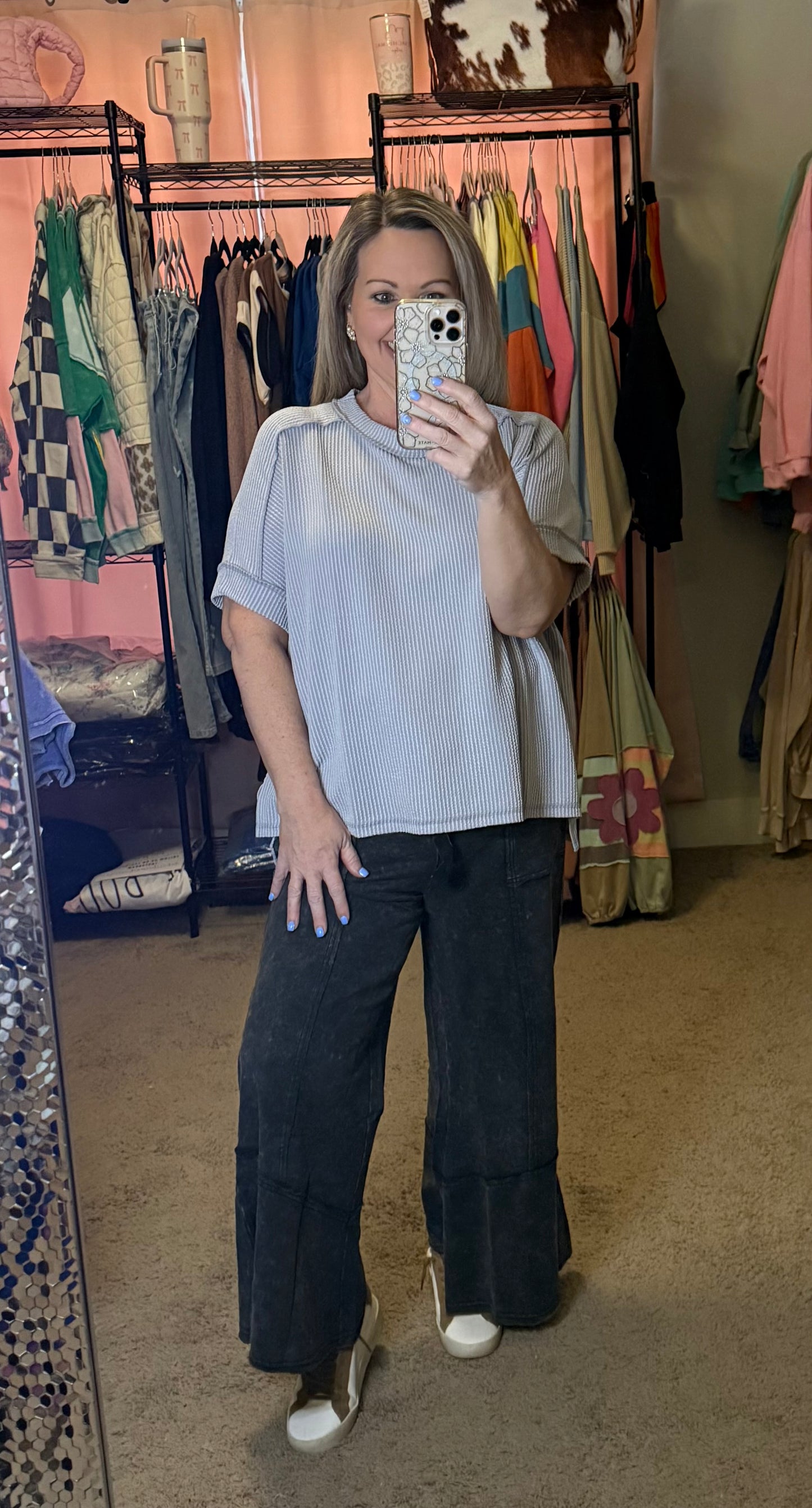 MYRA CORDED RIB TOP