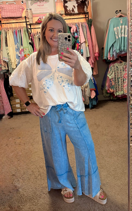 MARTIE PATCHWORK BOW TOP
