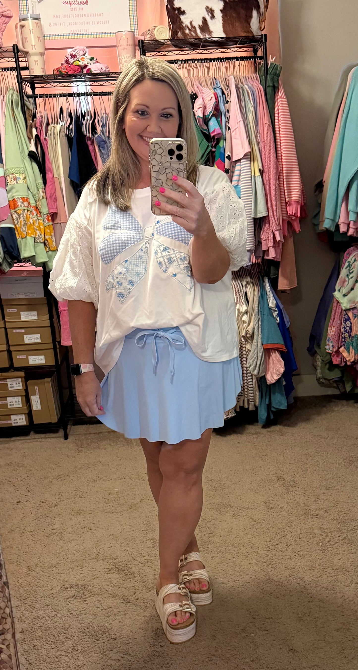 MARTIE PATCHWORK BOW TOP